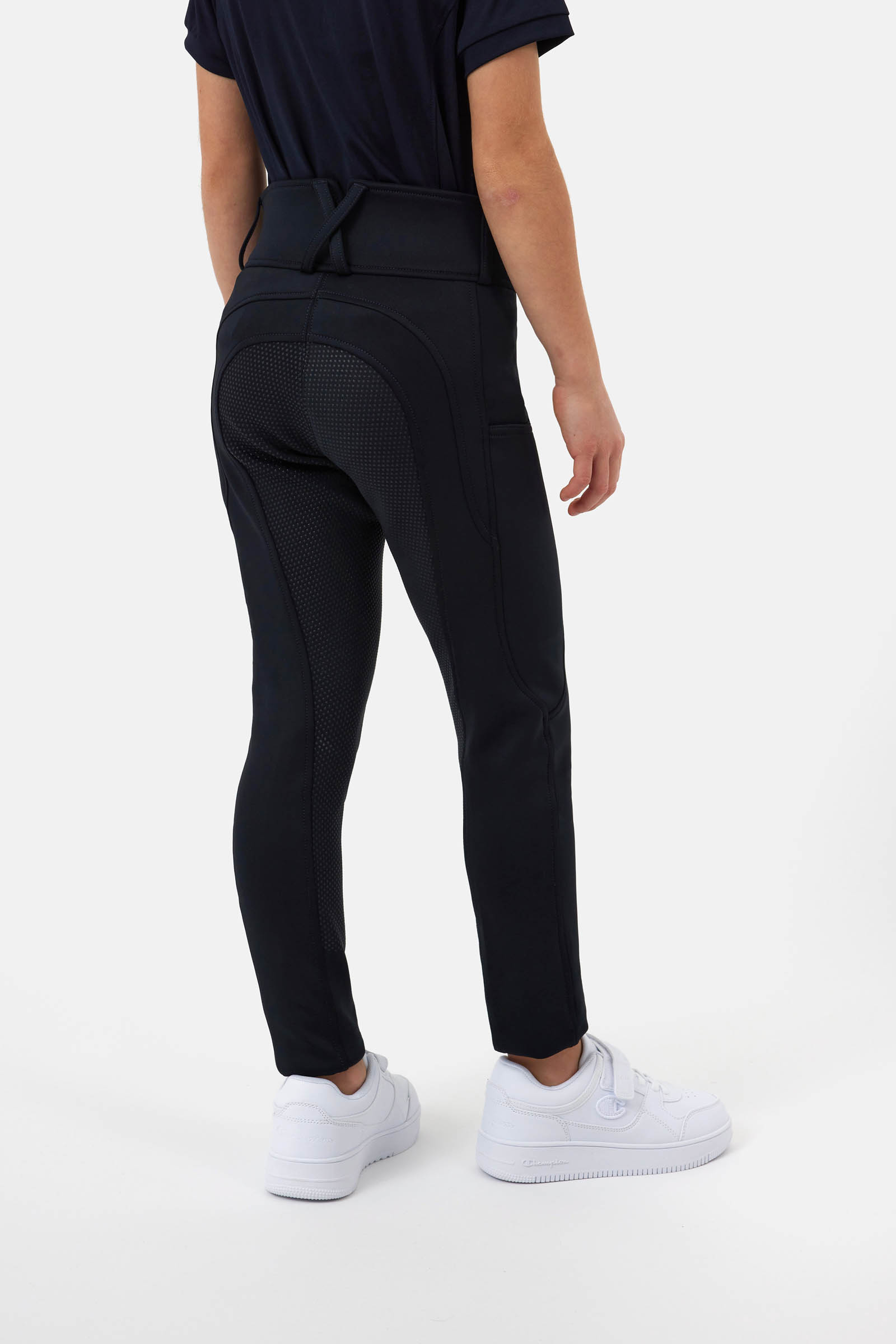 Dark Navy Horze Young Rider Chara ridbyxor full grip