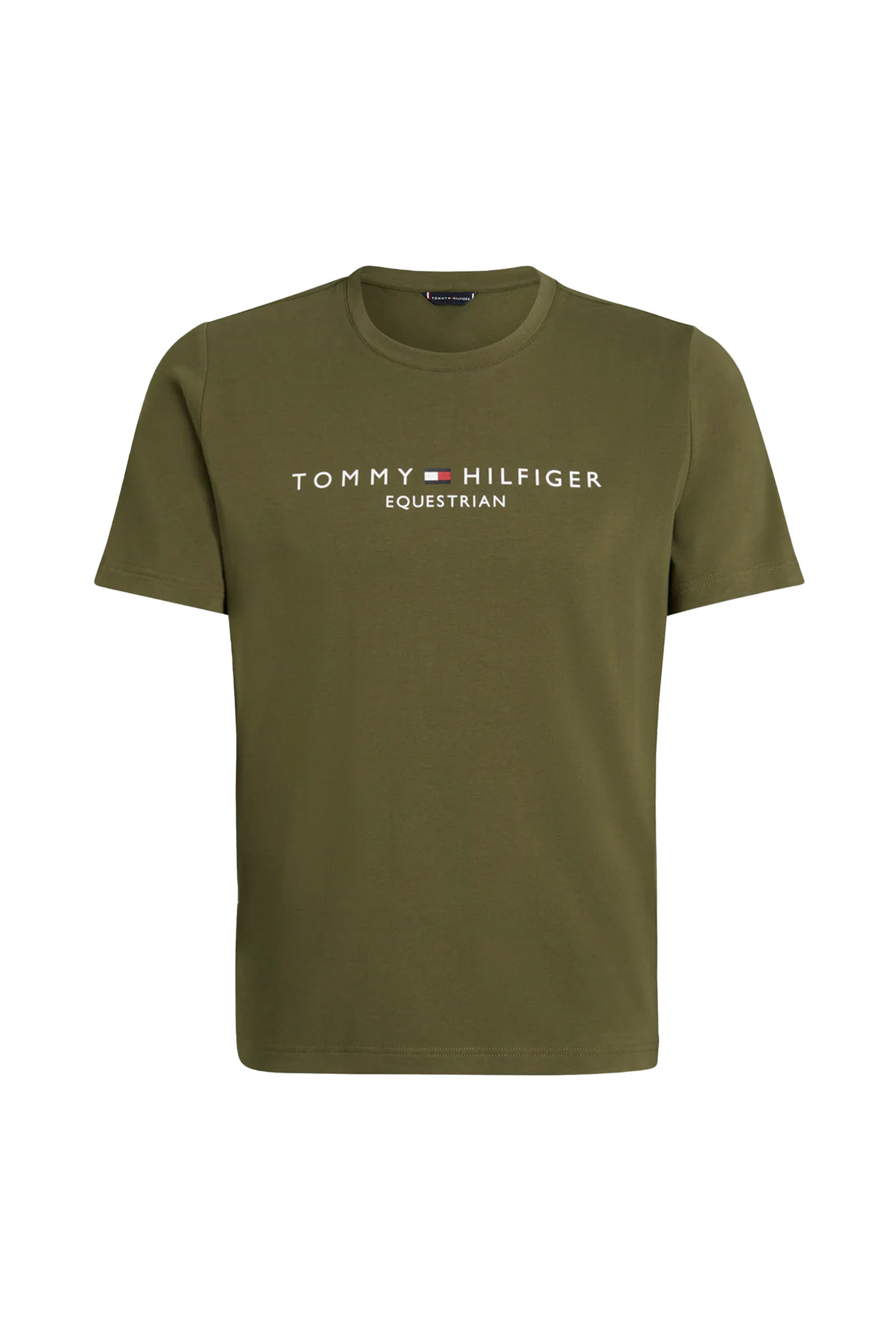UTILITY OLIVE Tommy Hilfiger Equestrian Williamsburg T-shirt med grafiskt tryck och korta ärmar