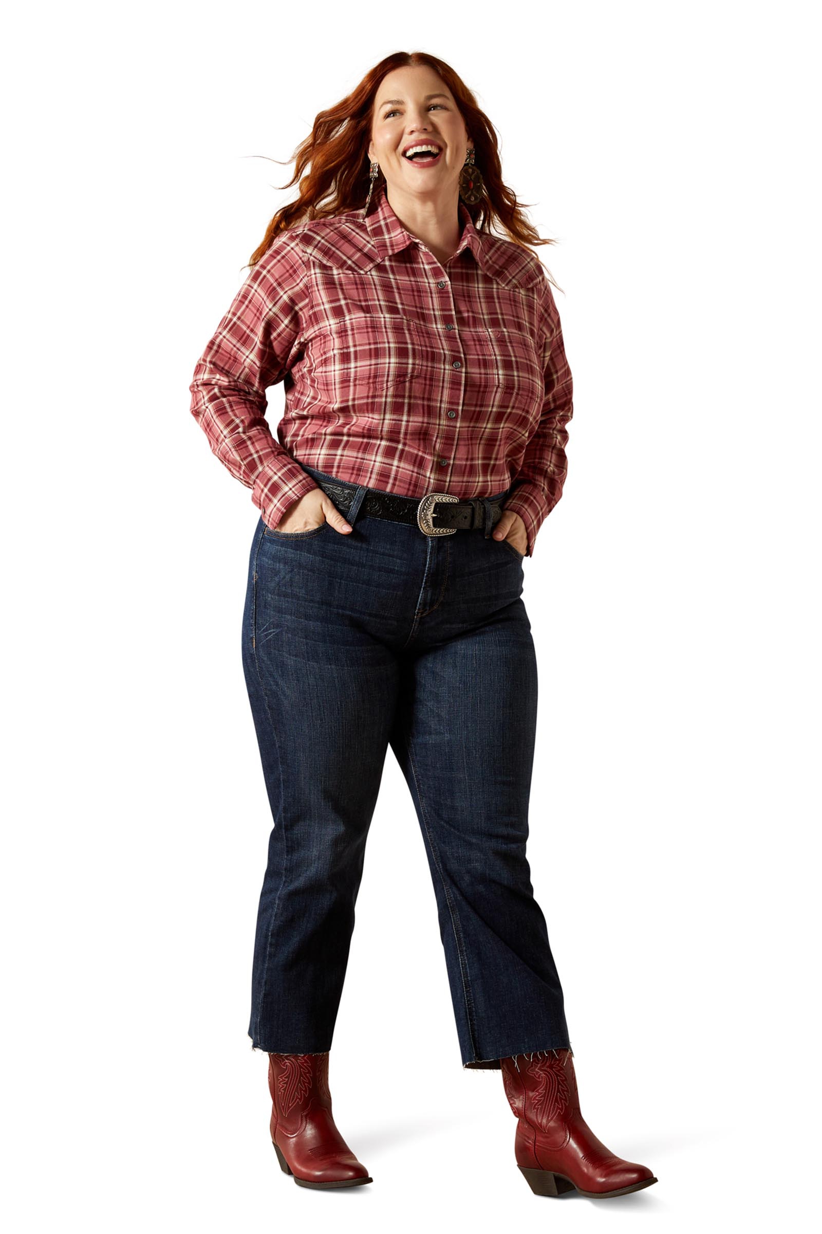 Ariat Billie Jean dam skjorta med l&aring;nga &auml;rmar