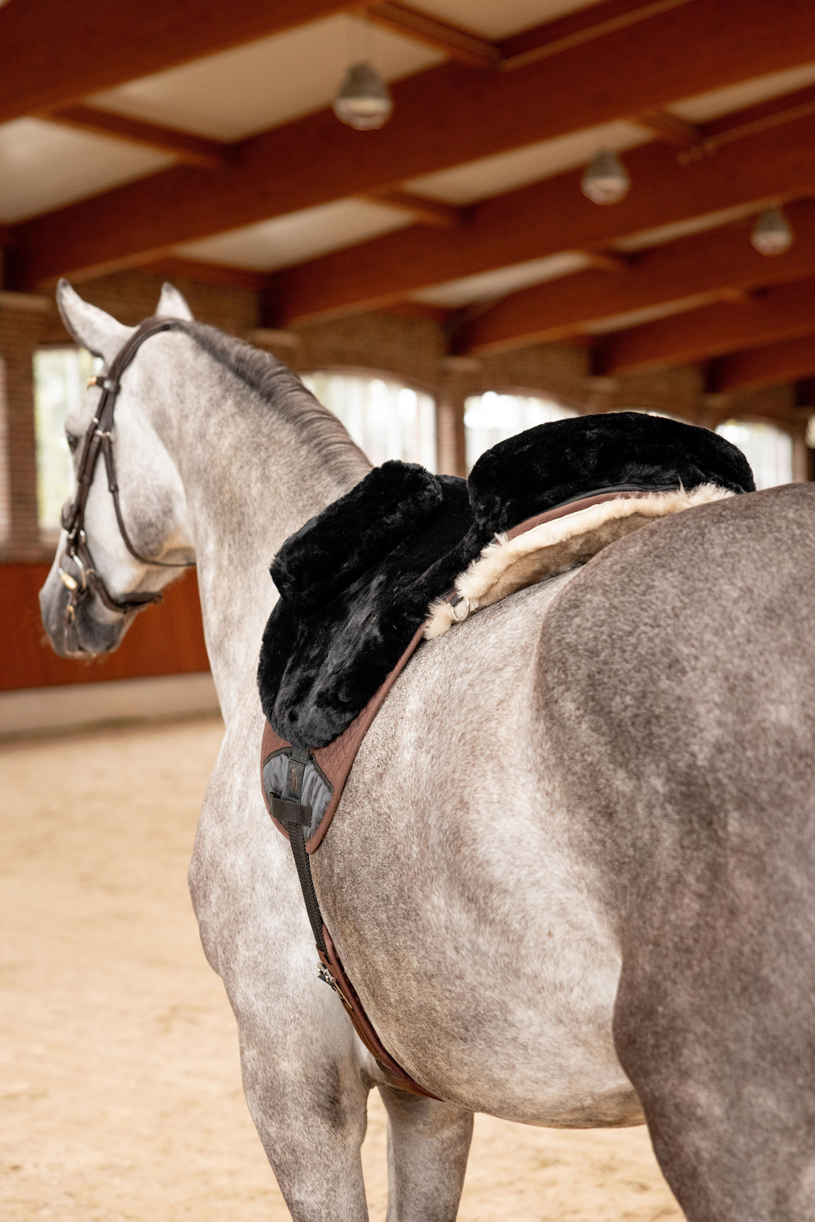 Horze barbackapad i fårskinn