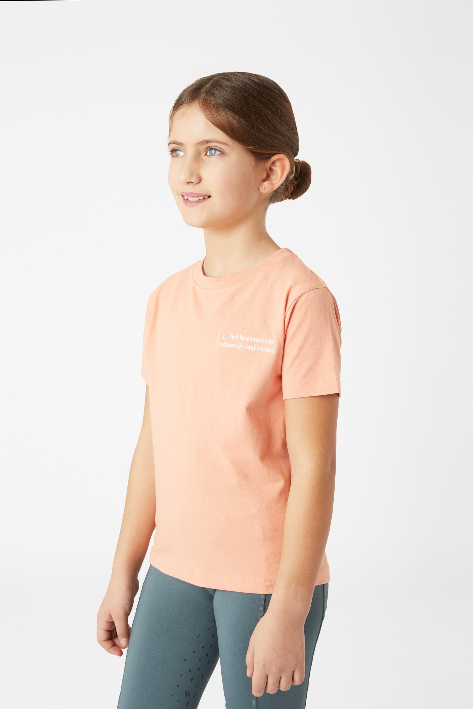 Horze Calina T-shirt med broderi, barnstorlek
