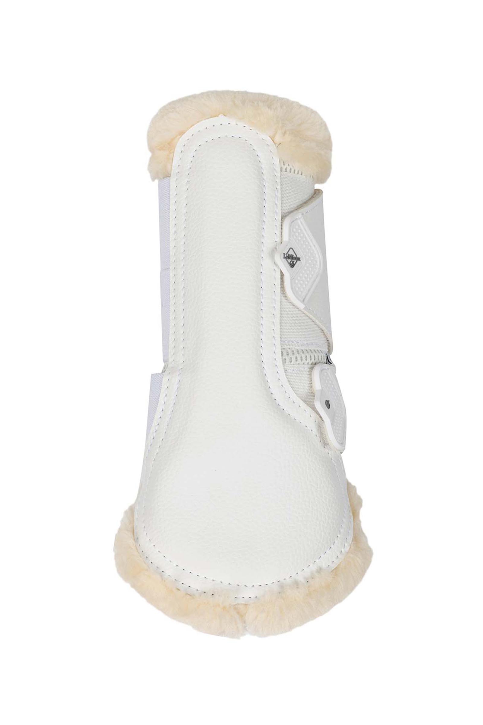 White/Natural LeMieux Mesh Boots till hästar med fleecekant