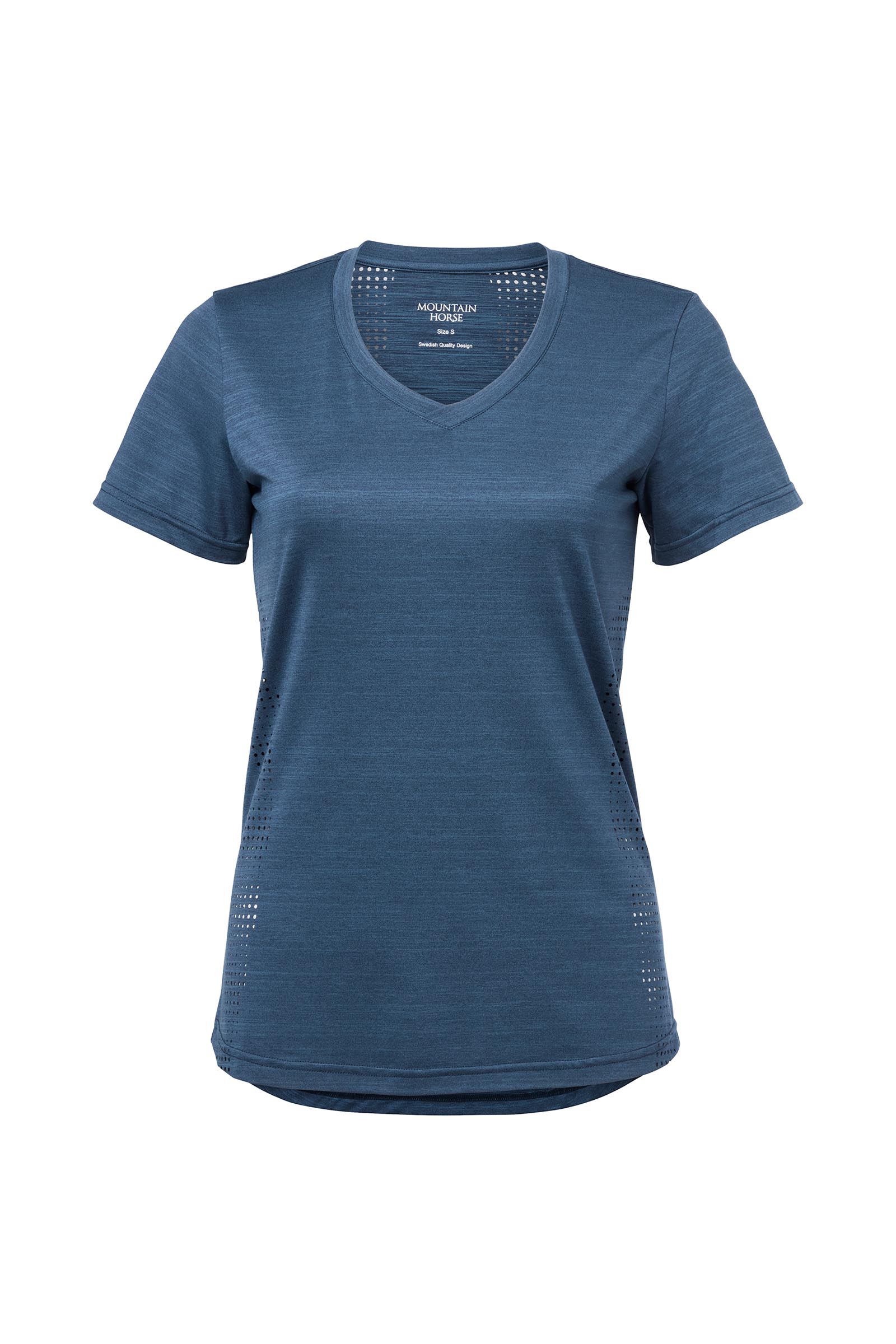 Navy Mountain Horse Aztec T shirt dam