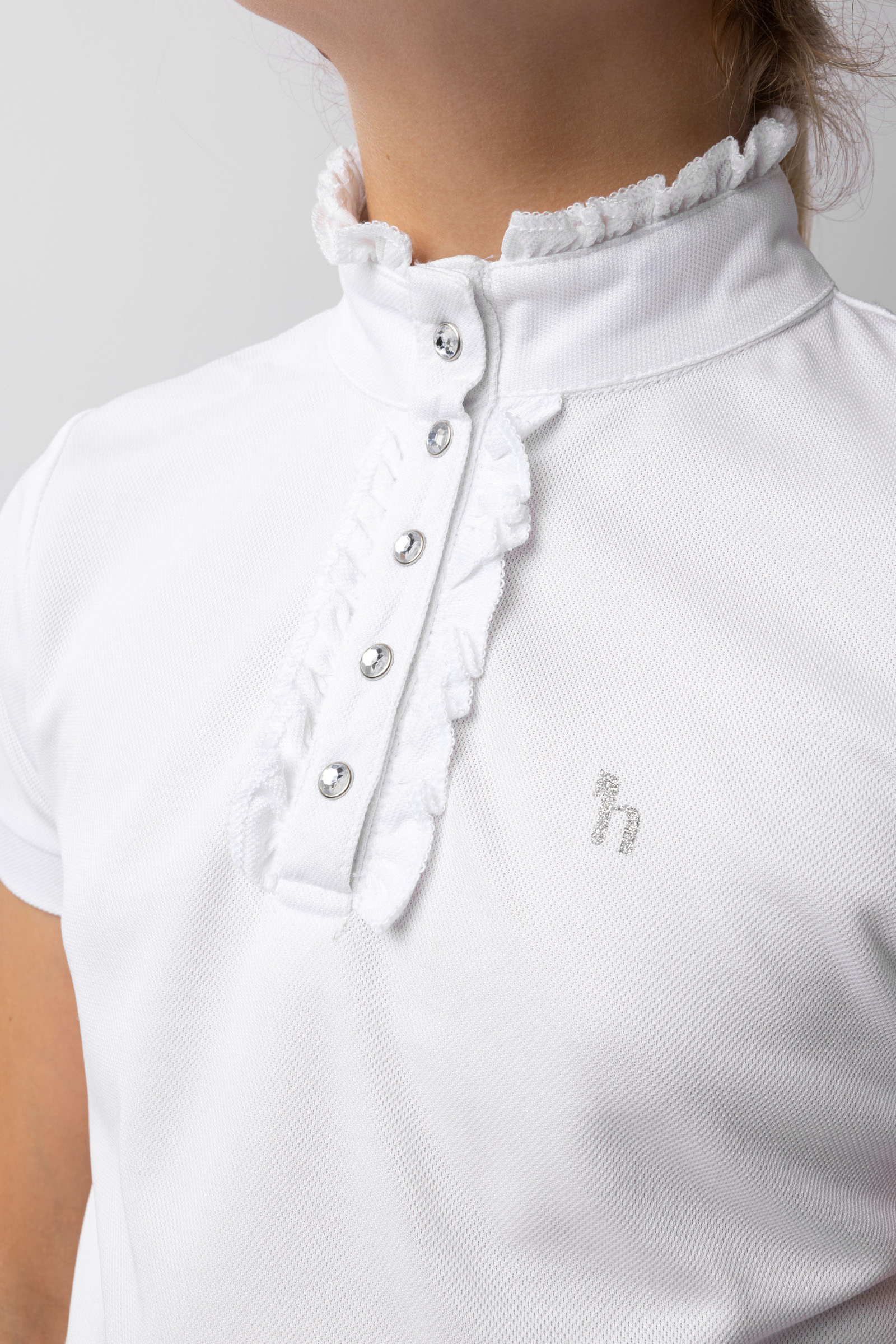 Horze Christel volang t&auml;vlings skjorta med kort &auml;rm f&ouml;r barn