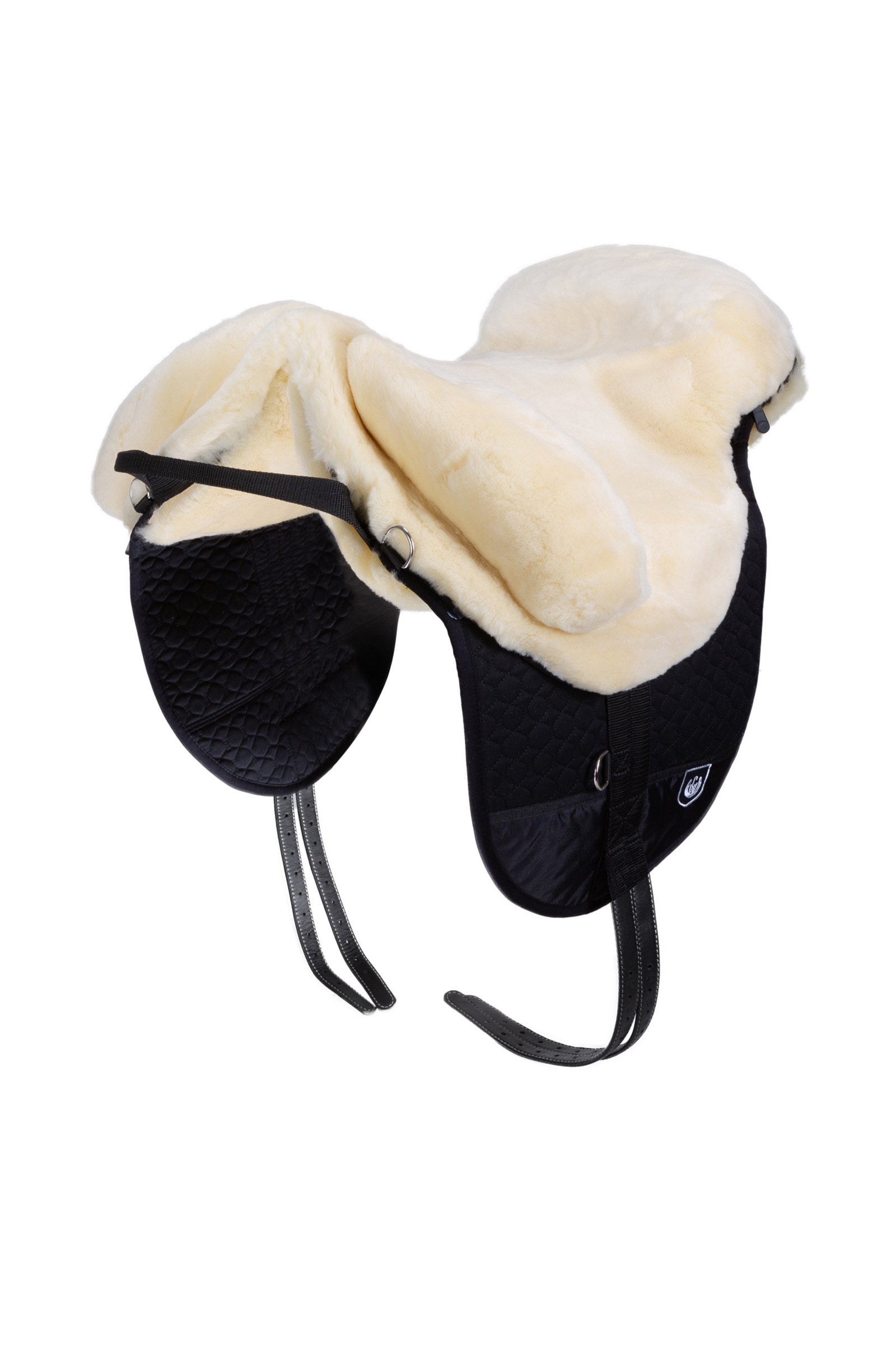 Off-White/Black Christ Premium Plus barbackasadel i fårskinn