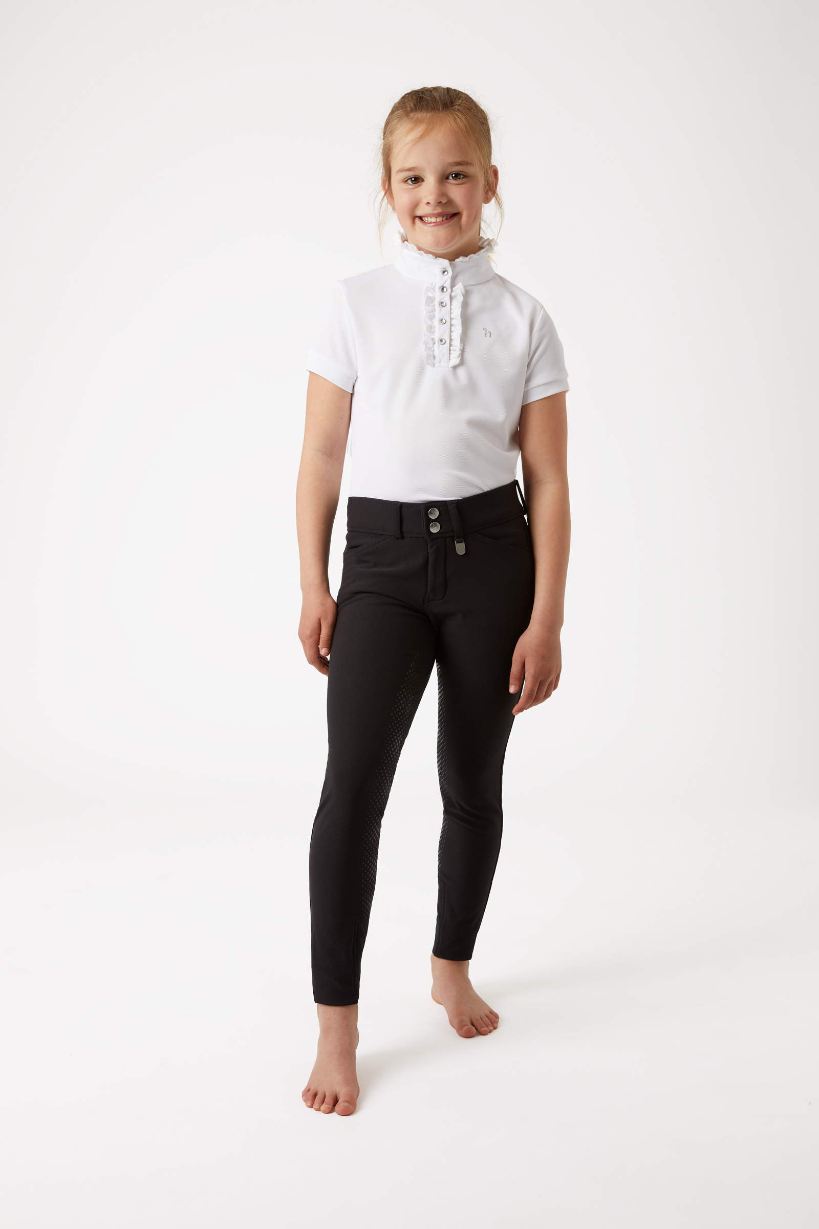 Horze Grand Prix helskodda ridbyxor med silikongrepp för barn, UPF 50+