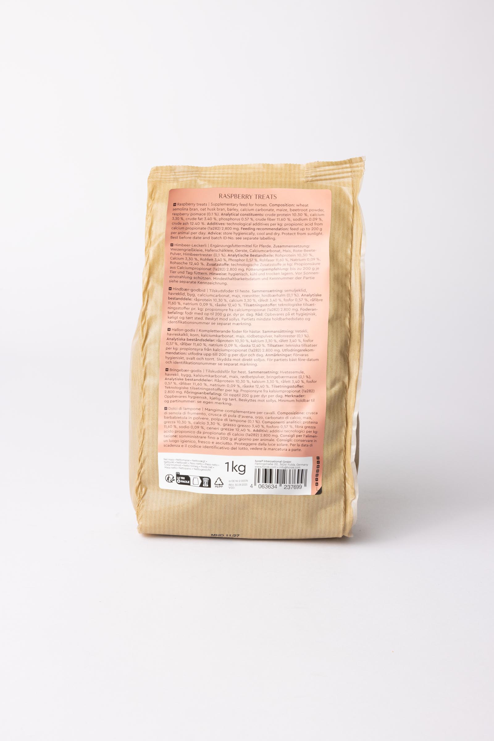 Horze Biscuits Hallon, h&auml;stgodis 1 kg