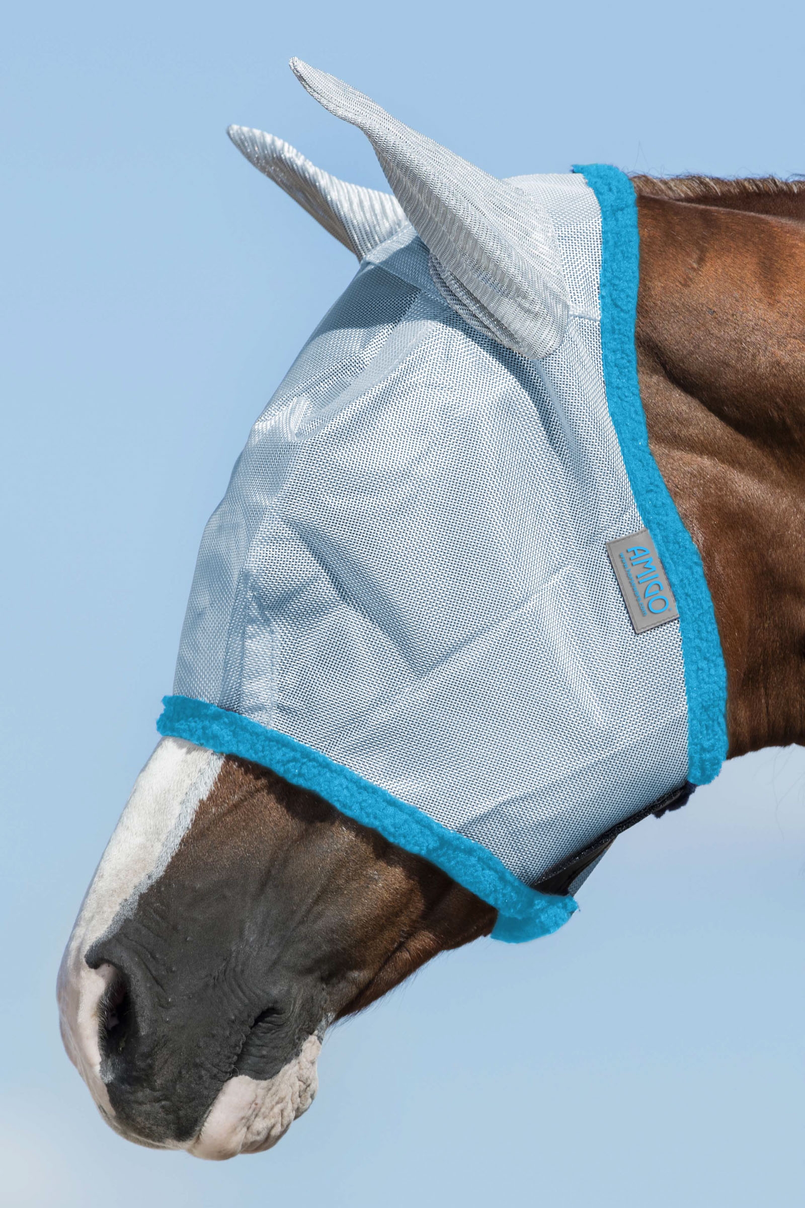 Baby Blue / Electric Blue Horseware Amigo Flughuva