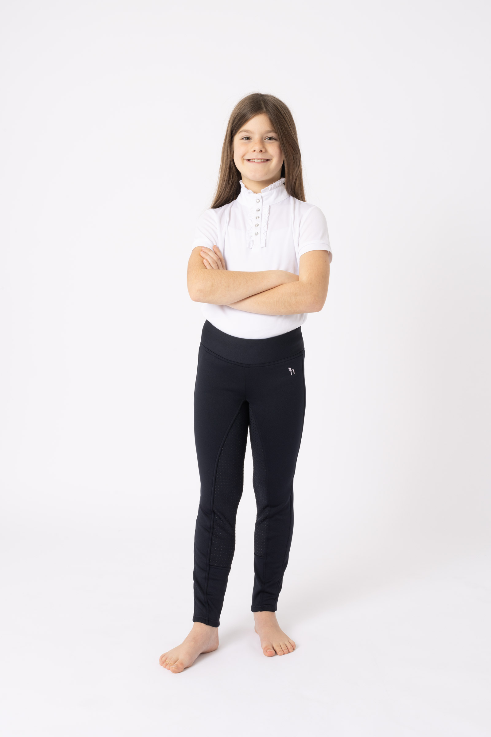 Horze Active silikonhelskodda vinterridtights, barn