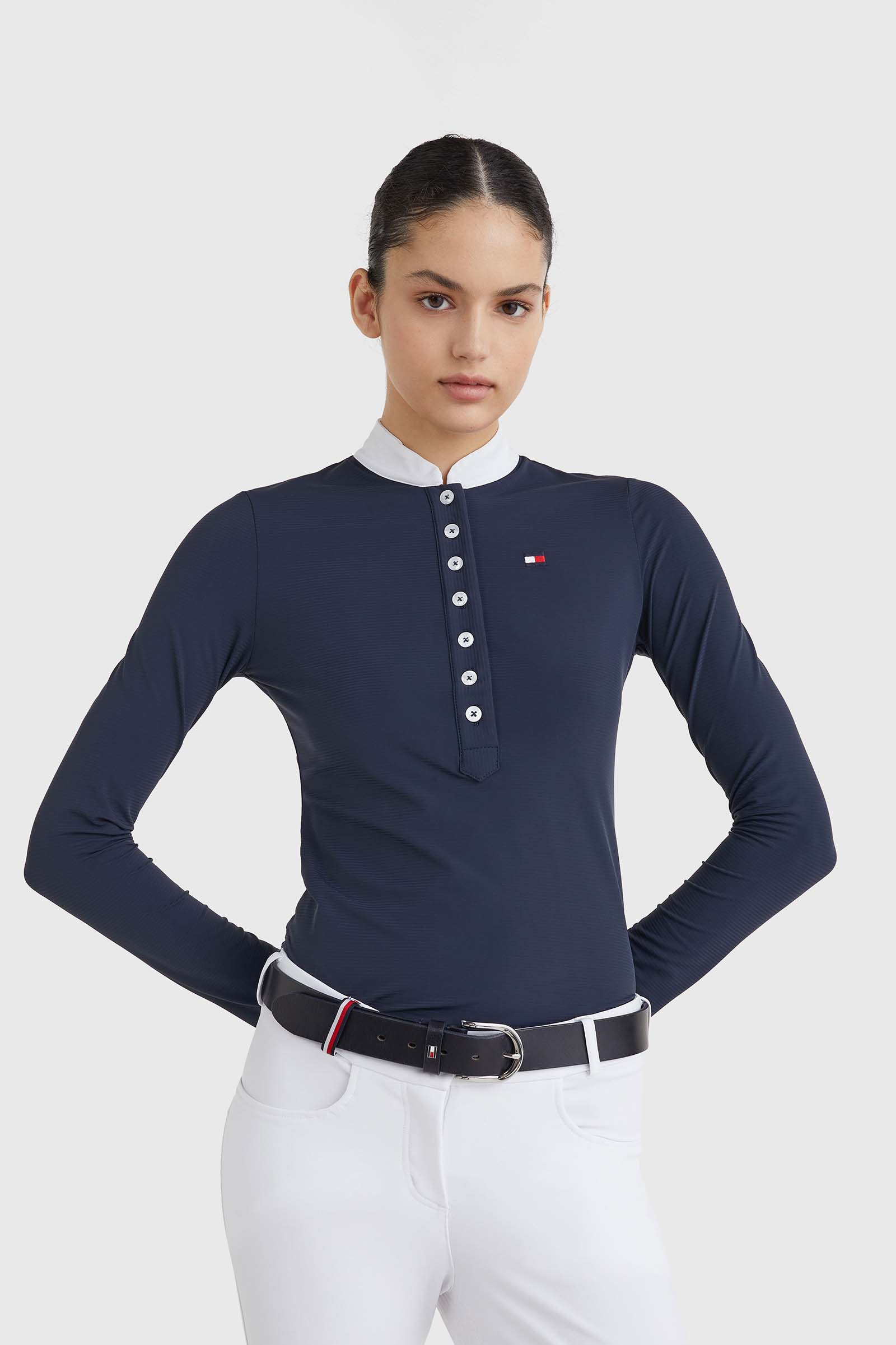 Tommy Hilfiger Equestrian långärmad tävlingstopp för dam