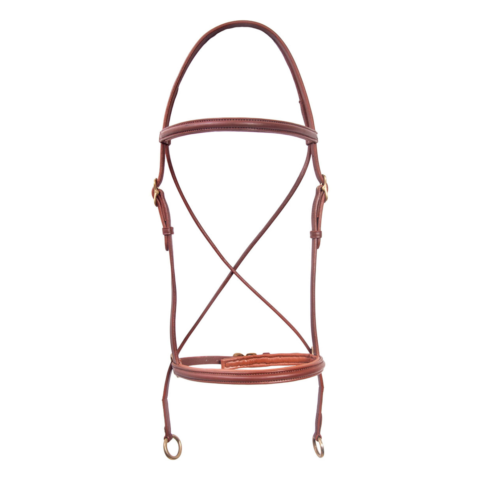 Karlslund Bettlöst träns, brunt/mässing