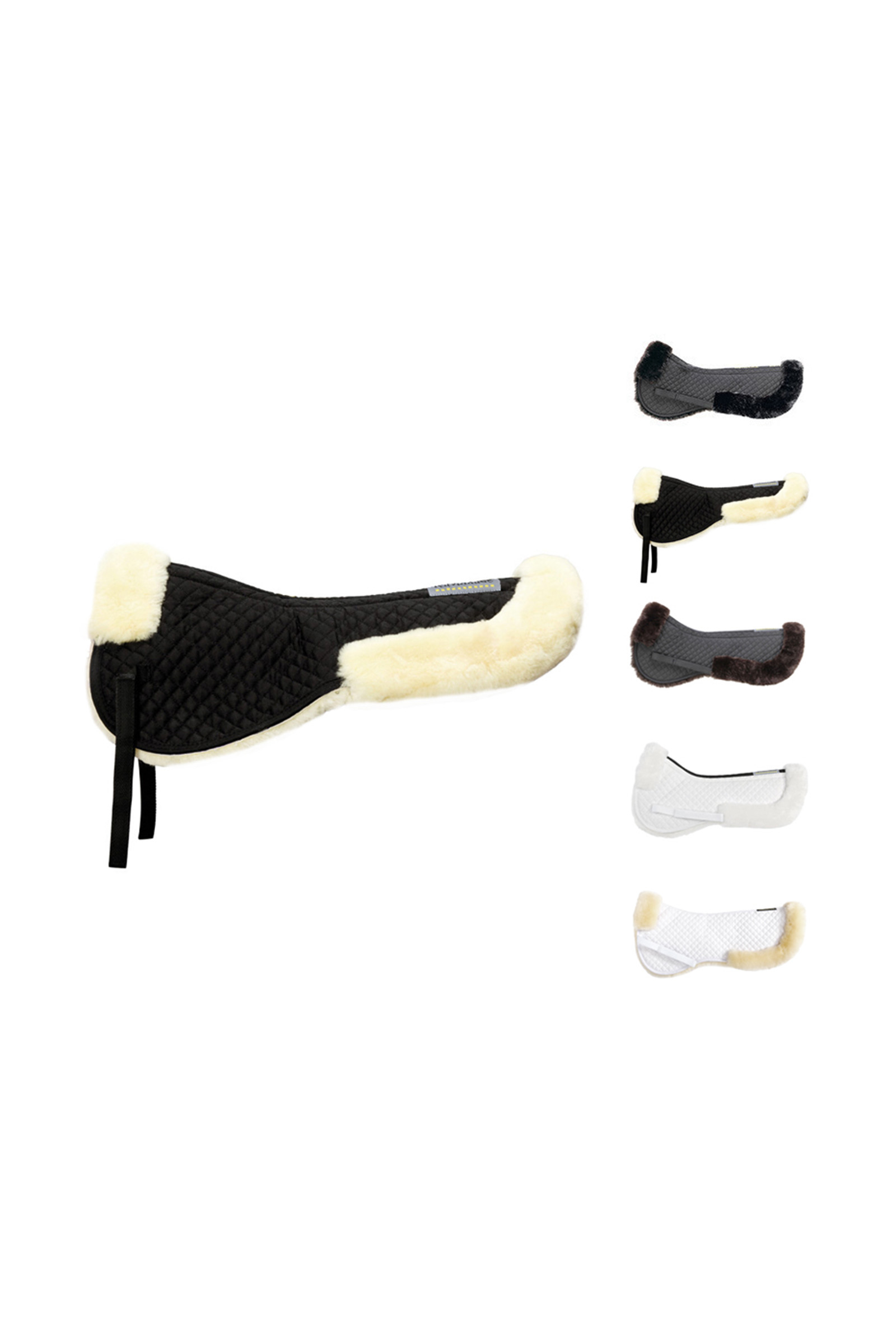 White/Natural Kavalkade sadelunderlägg med ull