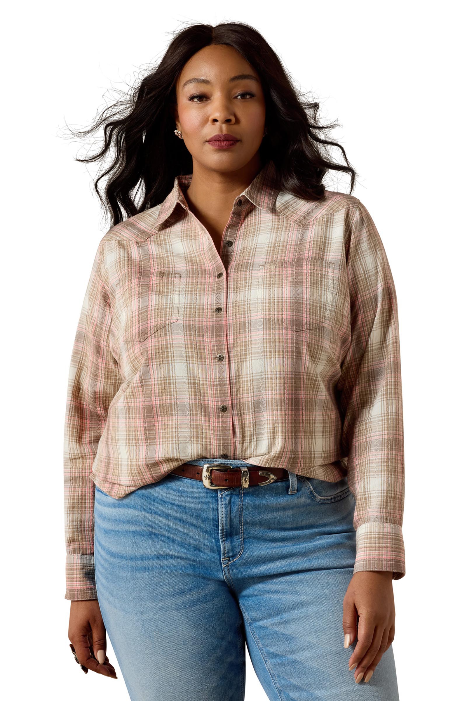 Ariat Billie Jean dam skjorta med l&aring;nga &auml;rmar