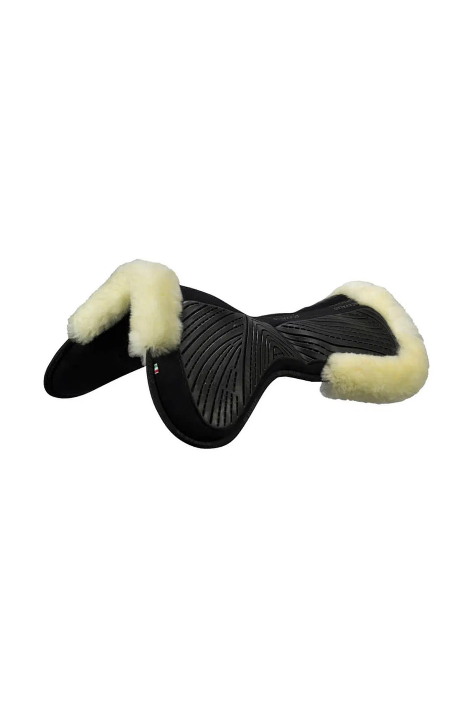 Black/Natural Acavallo Close Contact Gel & Memory Foam Halvpadd med lammskinn