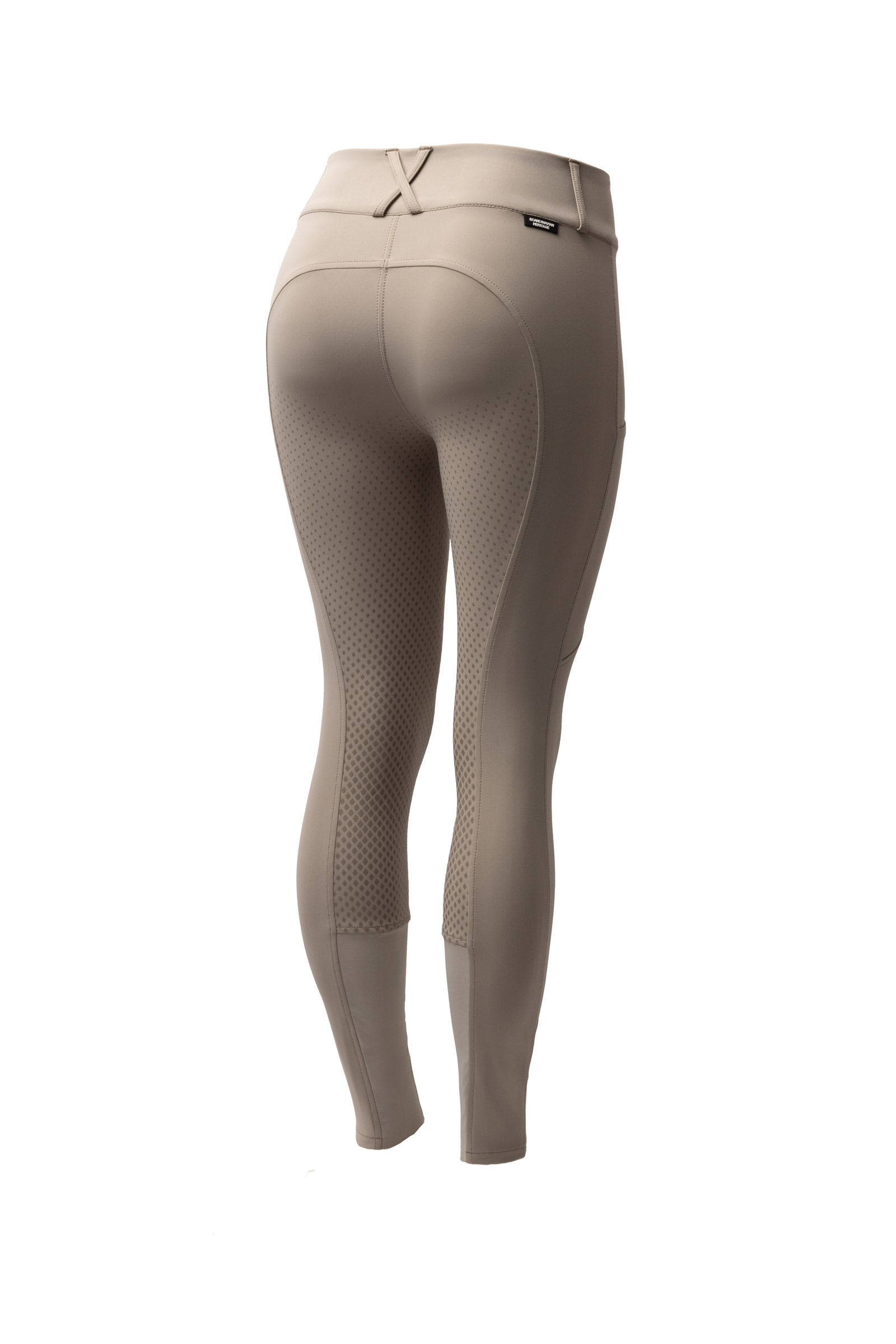 Simply taupe Horze Grand Prix Pro Dam Helskodda ridbyxor UPF 50+