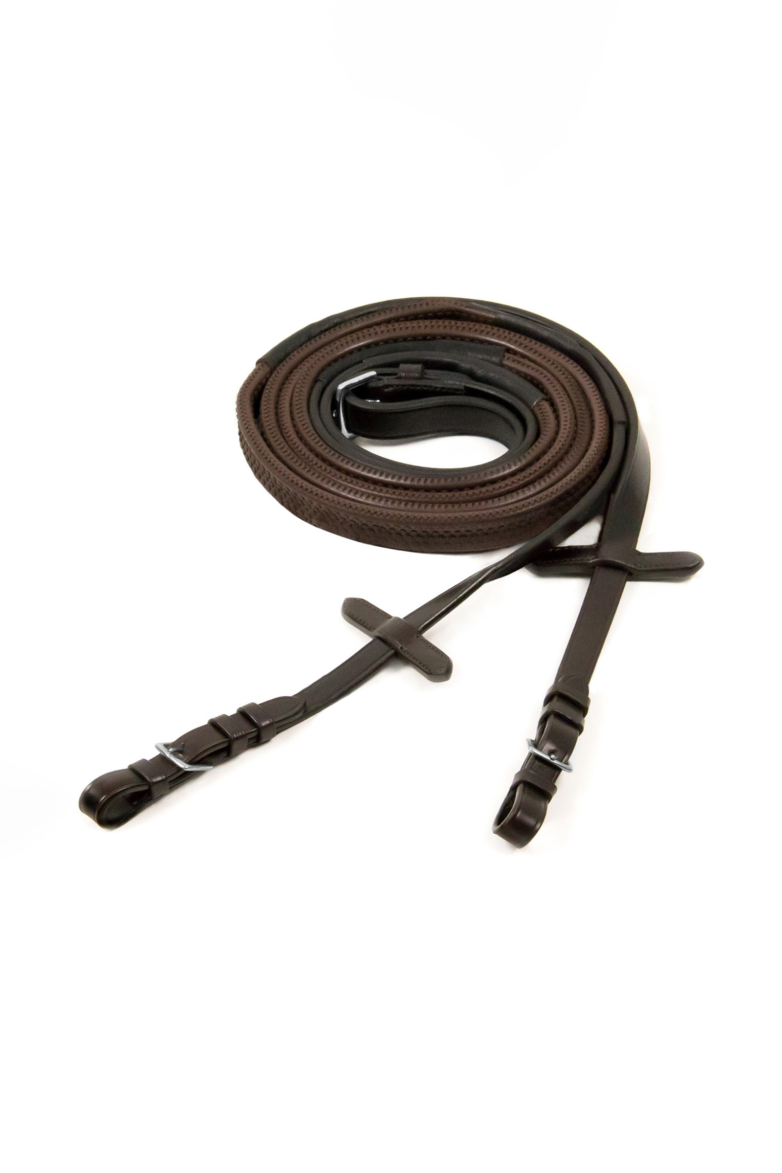 Dark Brown/Silver Schockemöhle Sports gummityglar med spännen