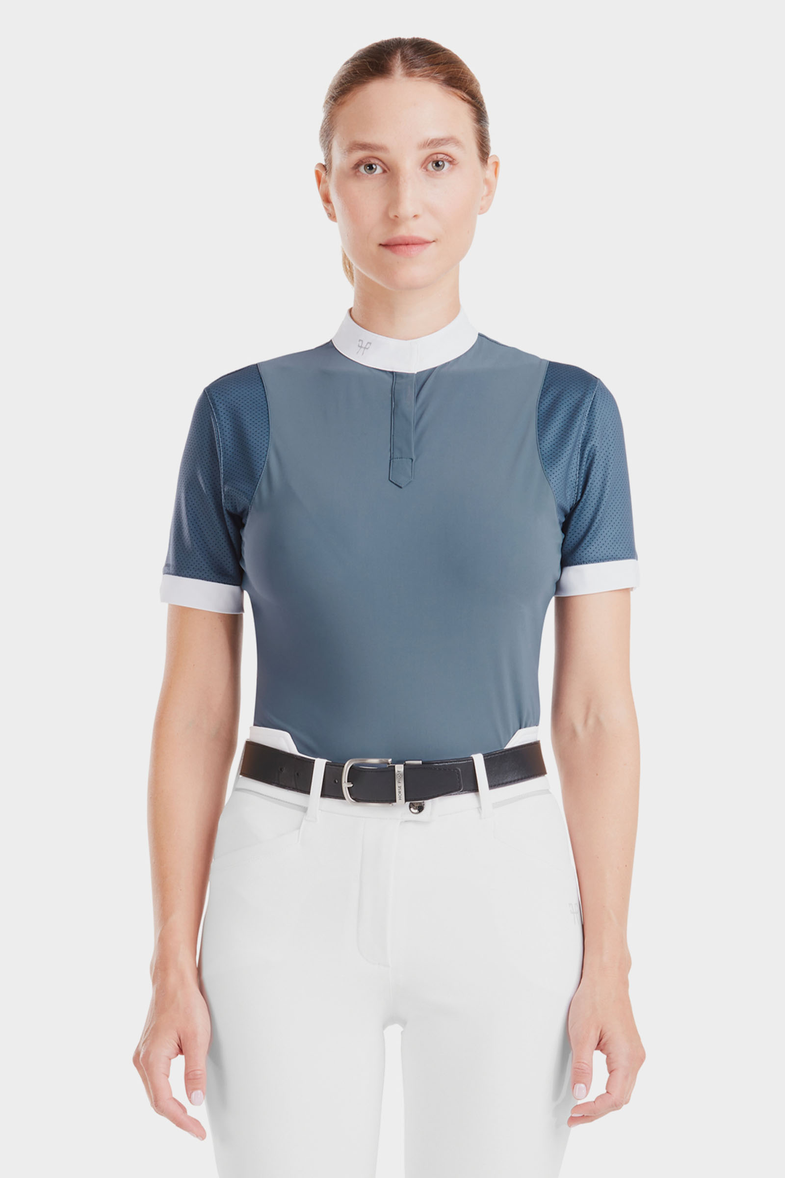 Vintage Indigo Horse Pilot Aerolight damskjorta med kort ärm