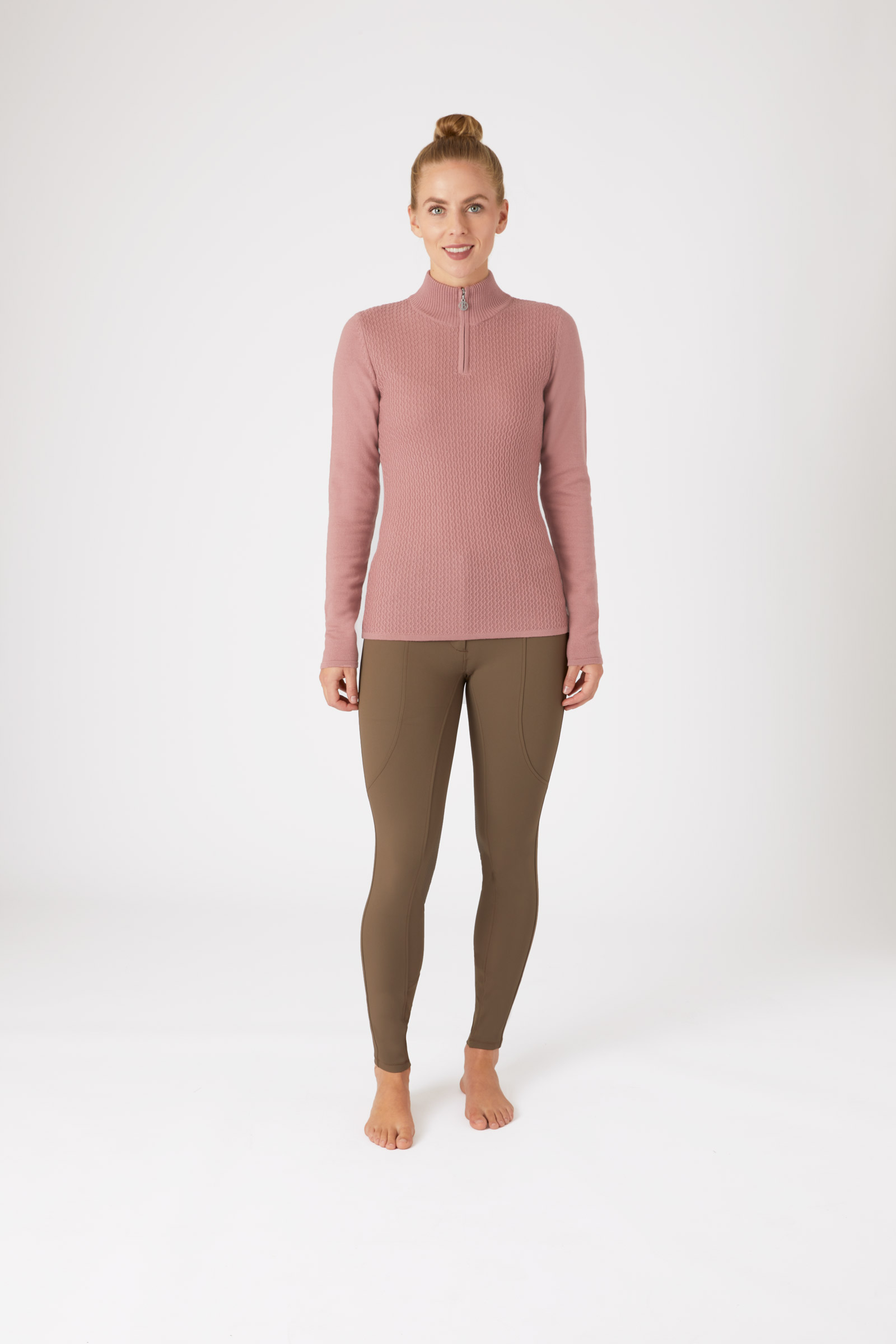 B Vertigo Ruth stickad tröja med dragkedja