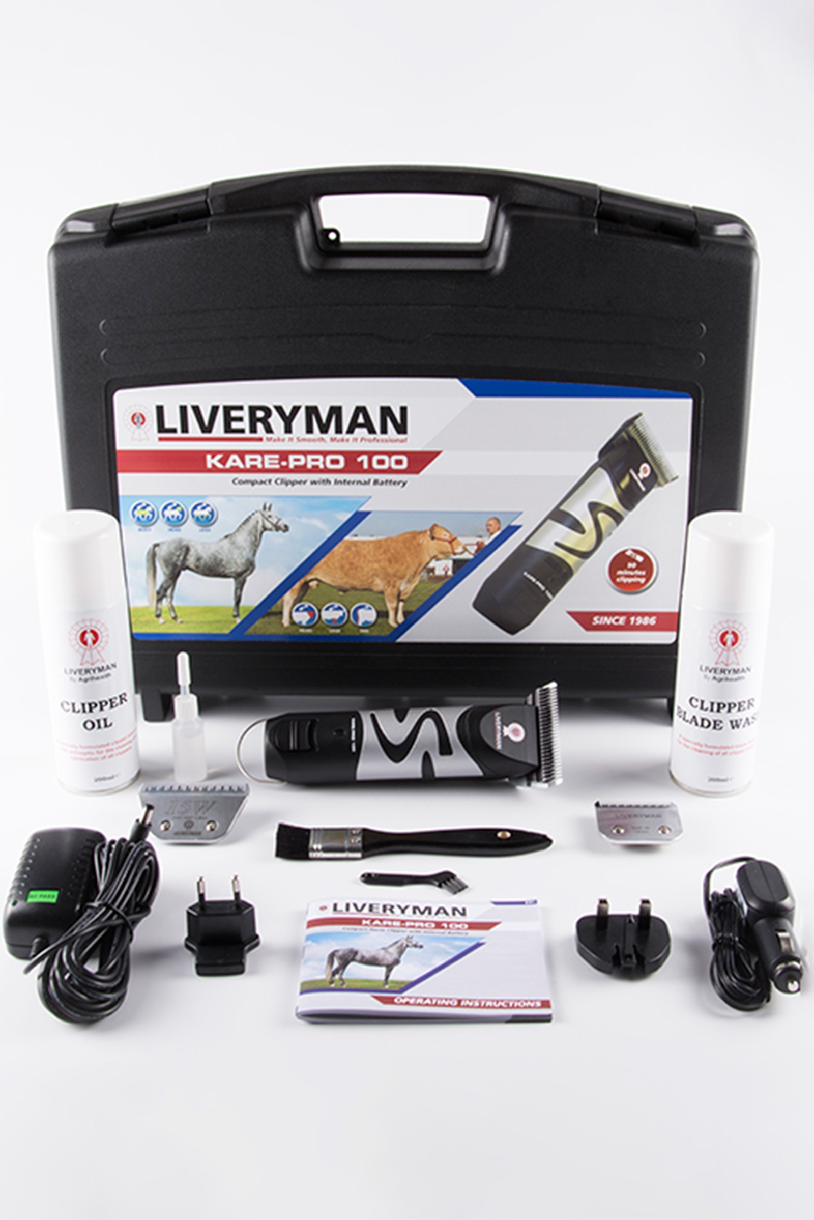 Liveryman Kare-Pro 100 Professional Pack klippmaskin för hästar, trådlös