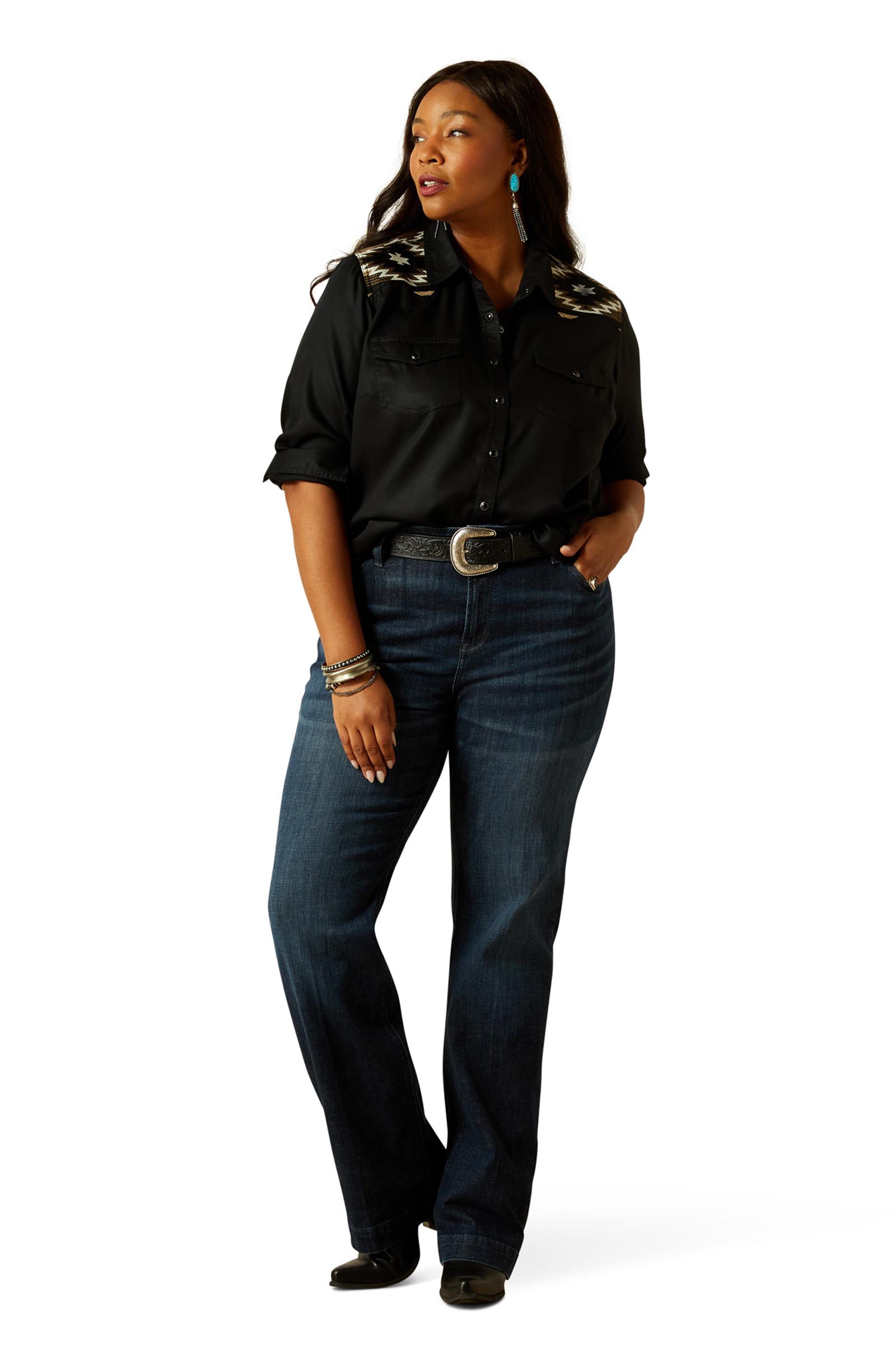 Ariat Dawn westernskjorta med tryckknappar och långa ärmar för dam