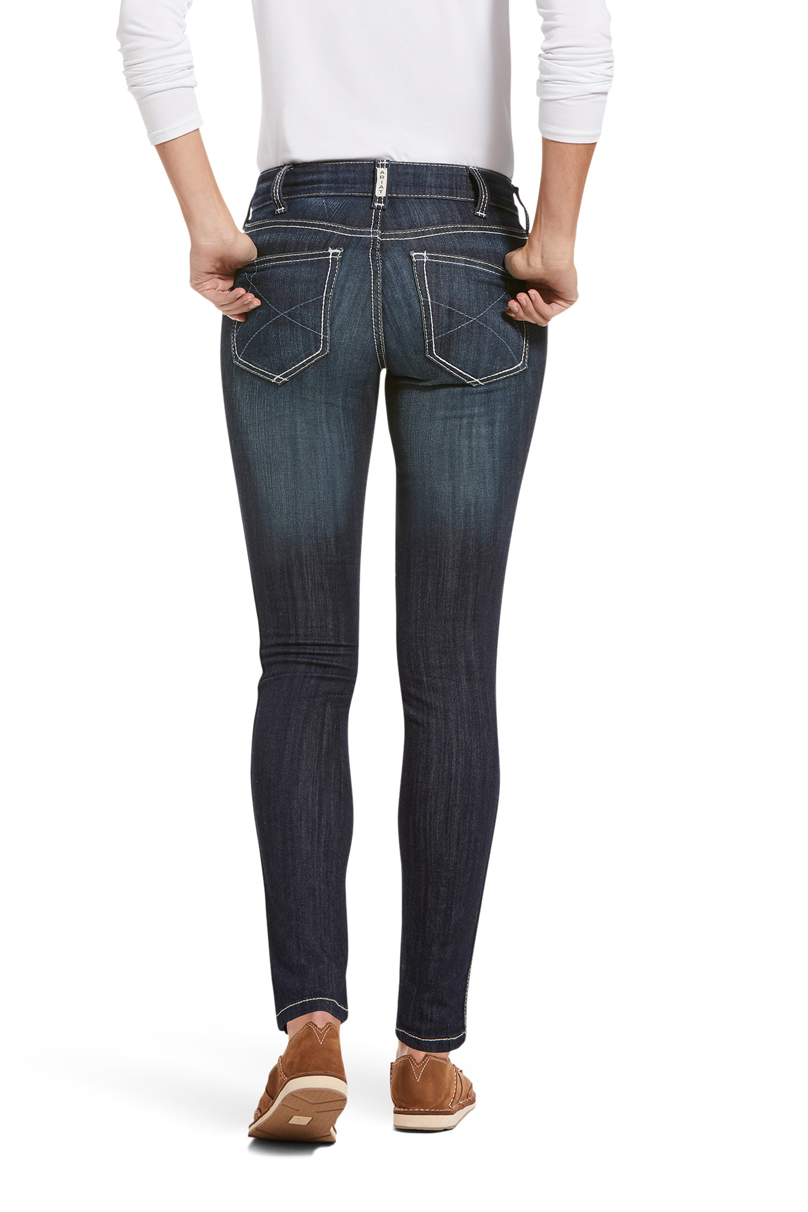 Ariat Ella R.E.A.L dam-stretch skinny jeans med medelh&ouml;g midja
