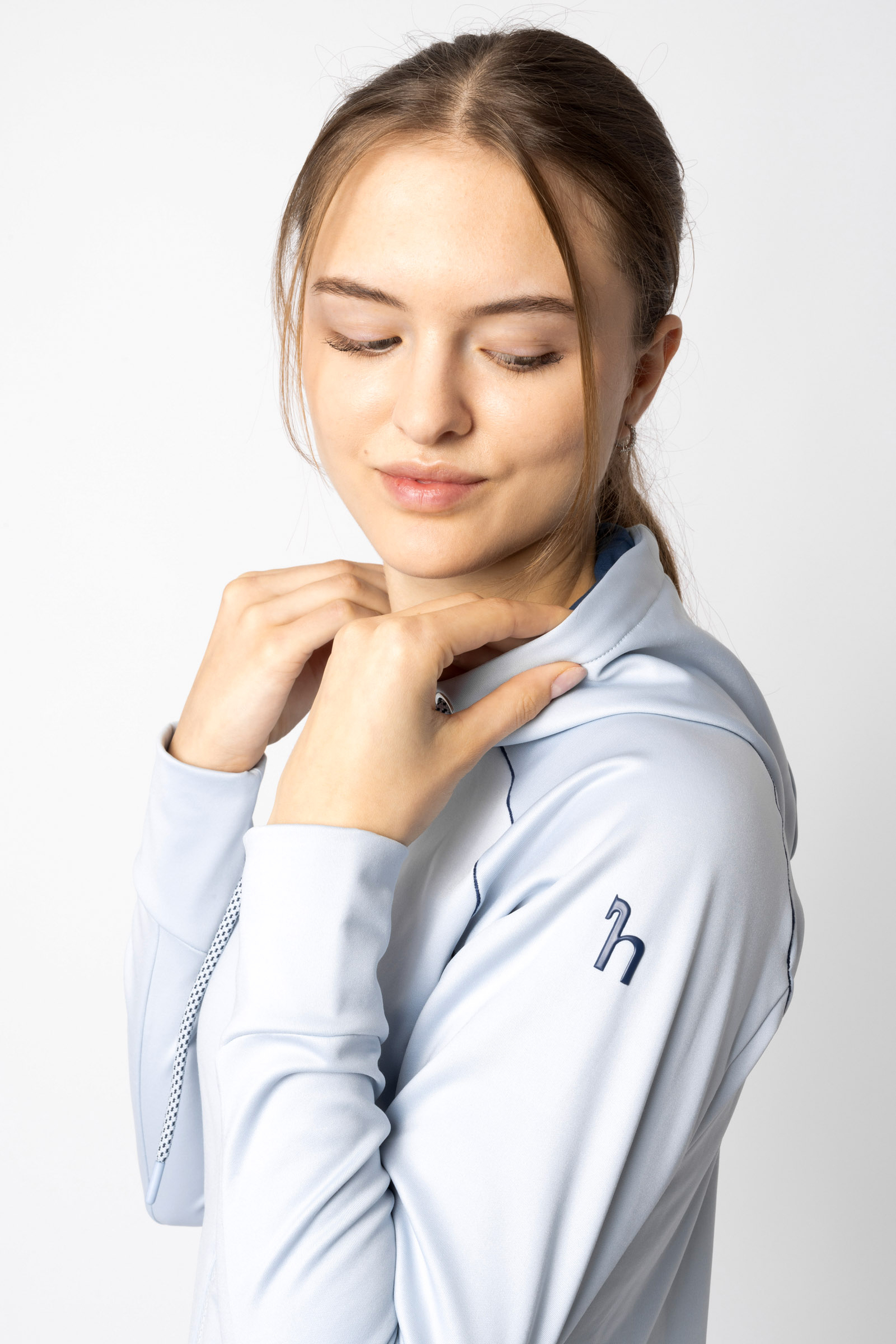 Horze Aida funktionell hoodie i sweatshirtmaterial , damstorlek