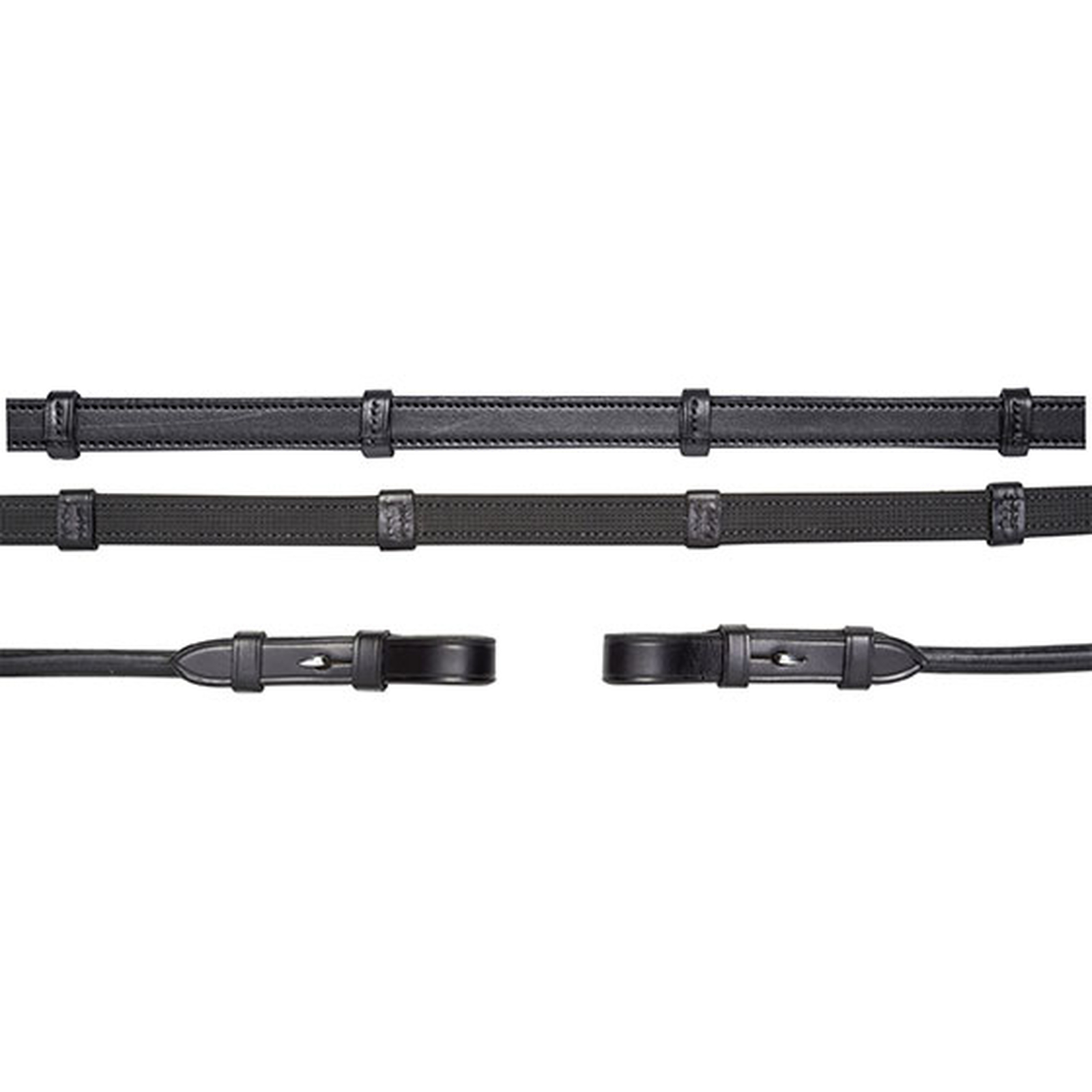 Schockemöhle Sports tyglar, runda, läder/gummi, rundsydda tyglar