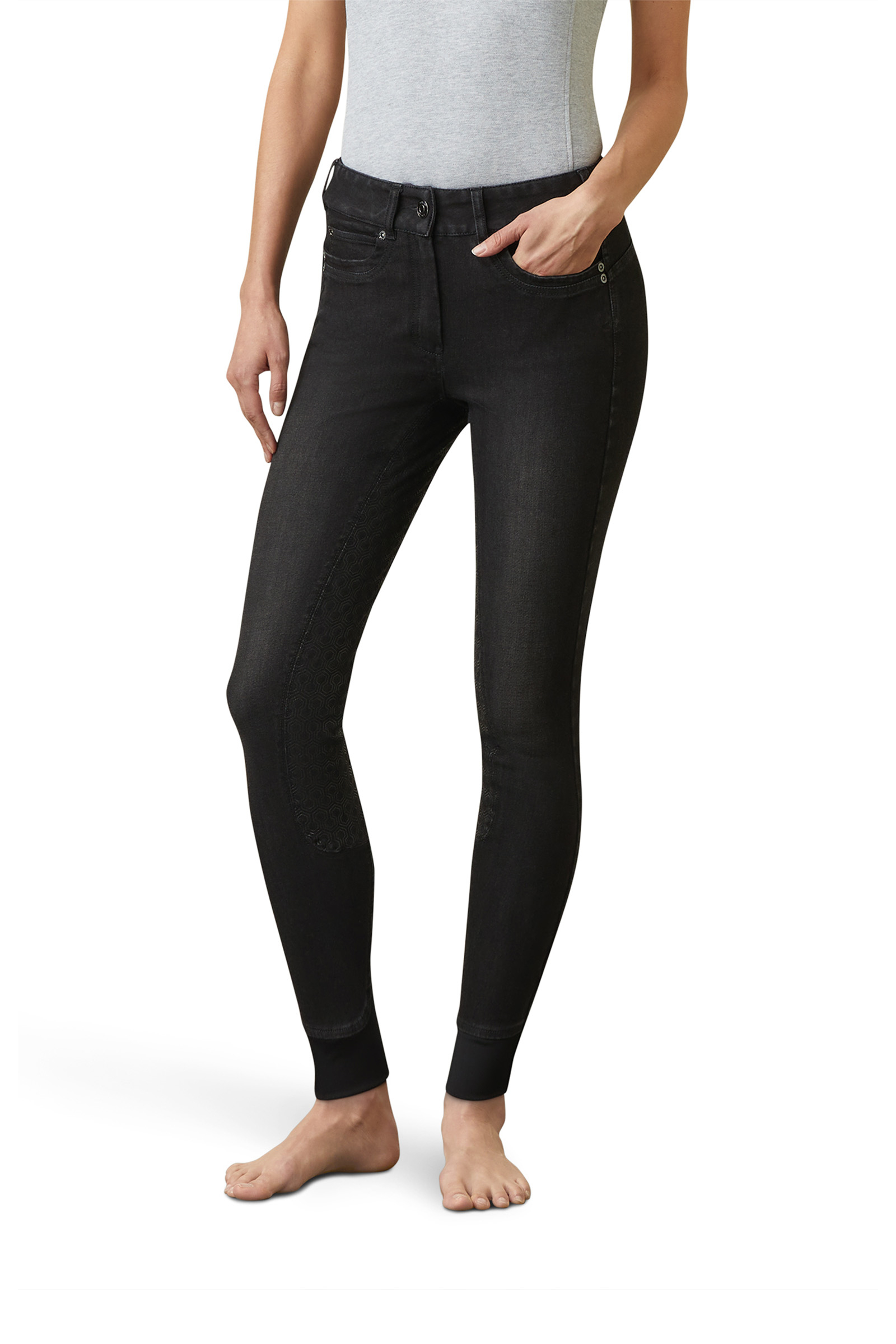 Ariat Halo B ridbyxor i jeans med full grepp, dam