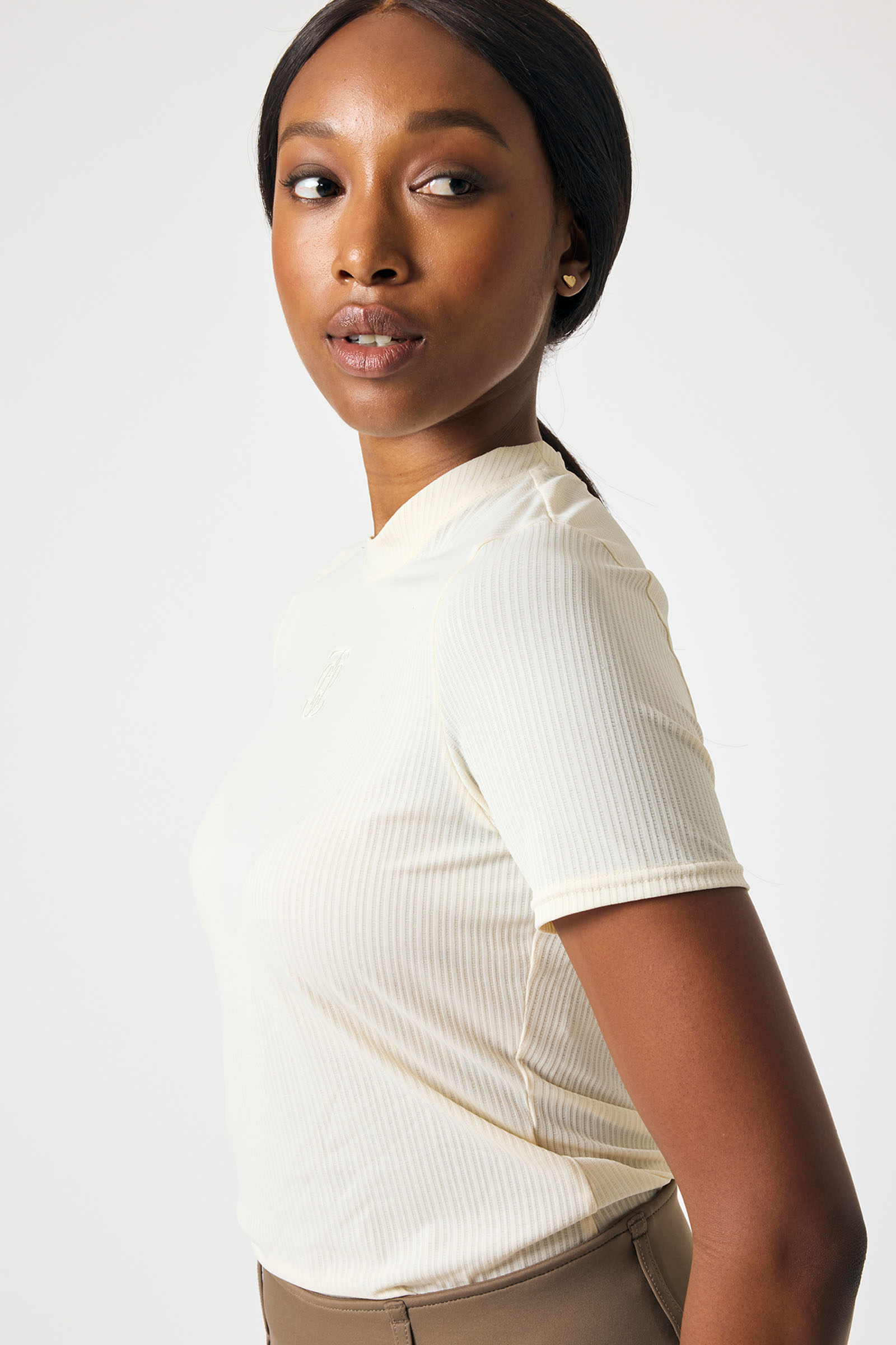 PS of Sweden Courtney S/S Randig Mesh Tr&ouml;ja