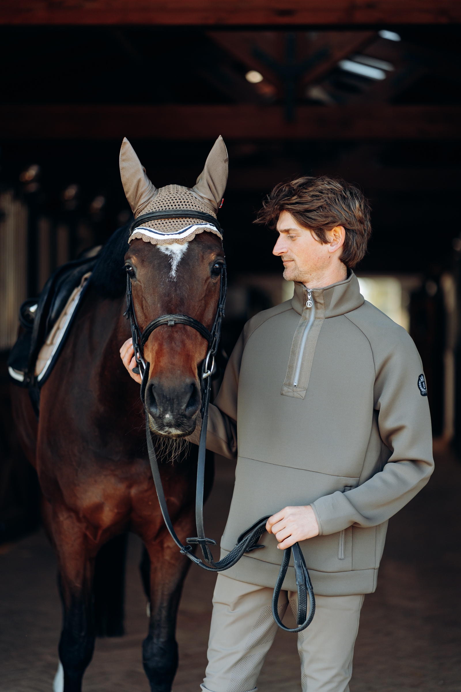 B Vertigo Nicolas funktionell sweatshirt tr&ouml;ja f&ouml;r herrar med fickor med dragkedja