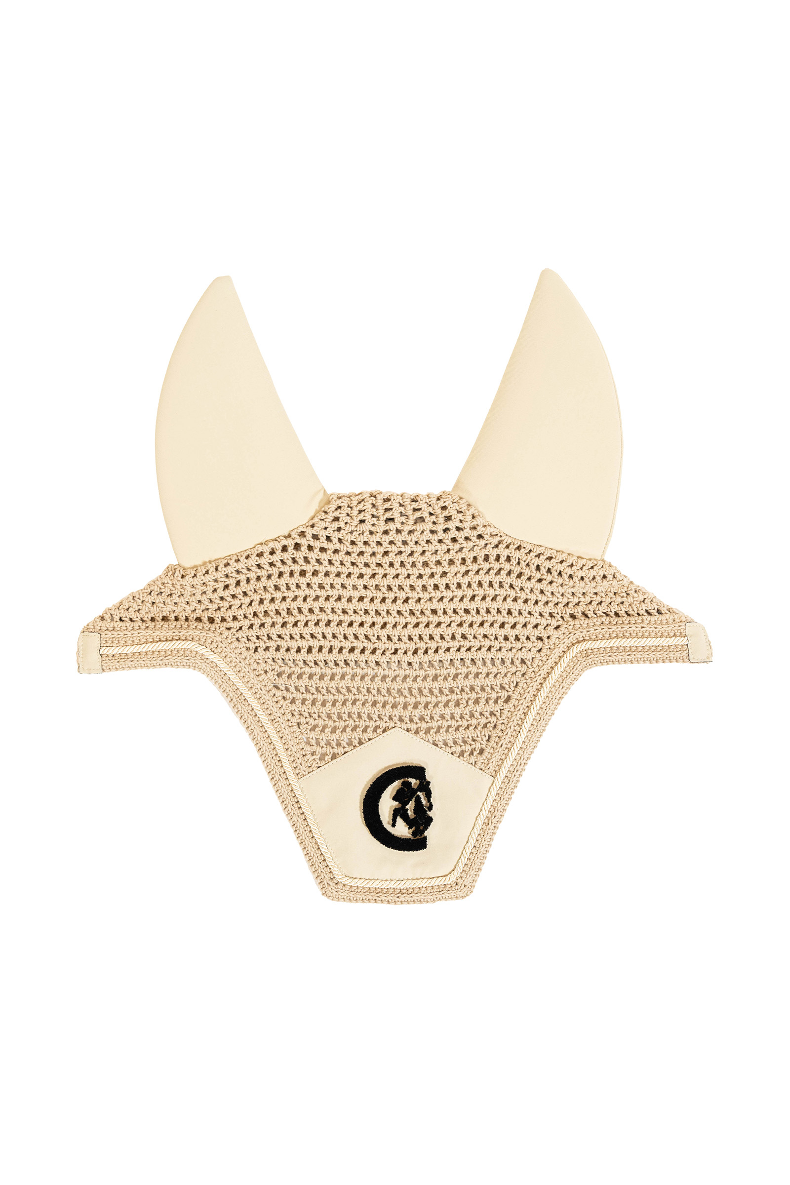 beige Kentucky Horsewear Fly Veil Wellington 3D Logo Ljudl&ouml;s