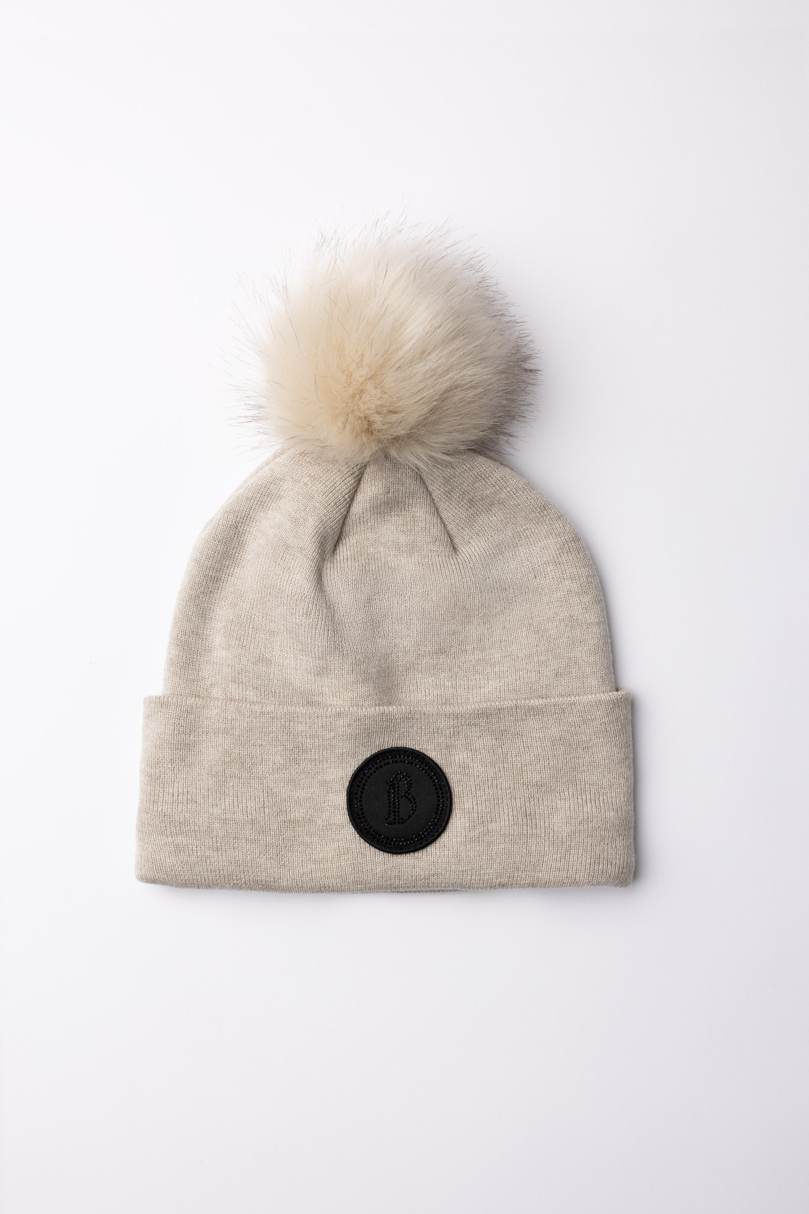 B Vertigo Sydney Stickad m&ouml;ssa med avtagbar pompon