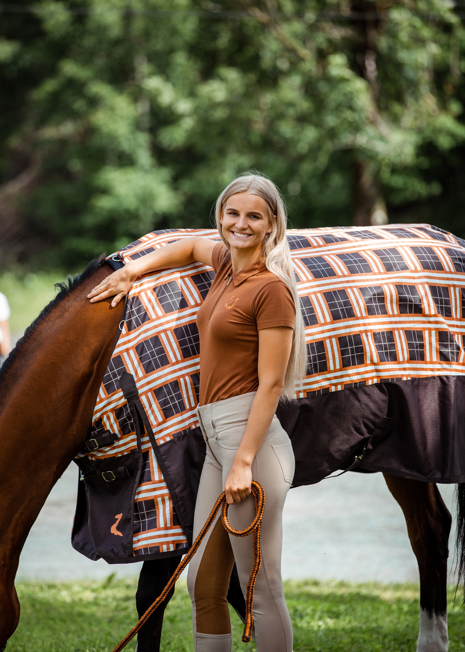 Horze Amy polo skjorta med kort ärm i bomulls stretch för dam