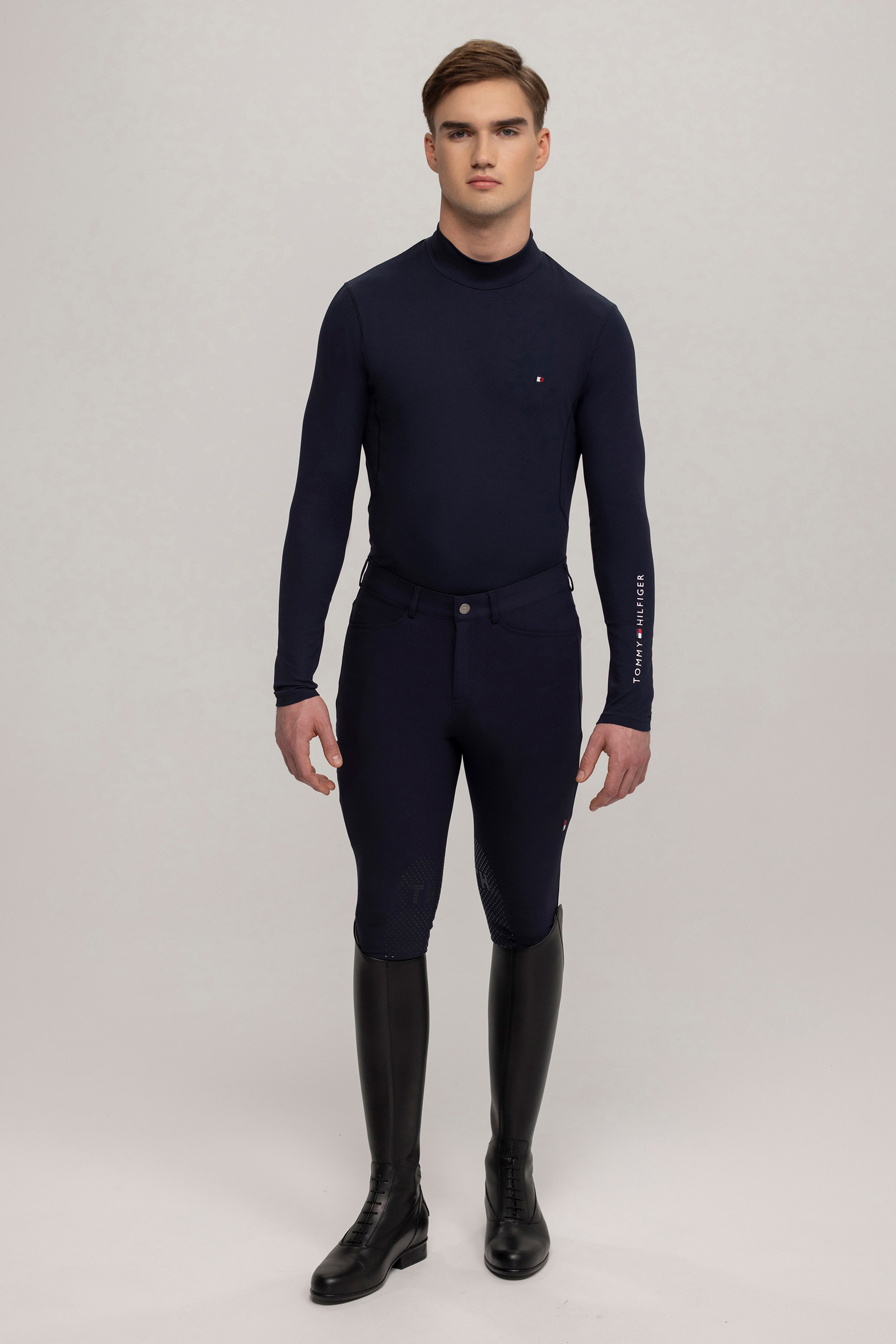 Tommy Hilfiger Equestrian Phoenix herr l&aring;ng&auml;rmad tr&ouml;ja med h&ouml;g hals