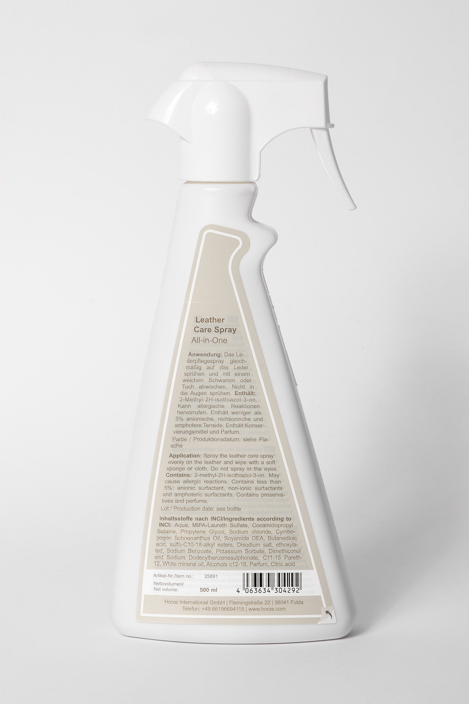 Horze All-In-One Leather Care Spray, allt-i-ett l&auml;derv&aring;rdsspray 500 ml