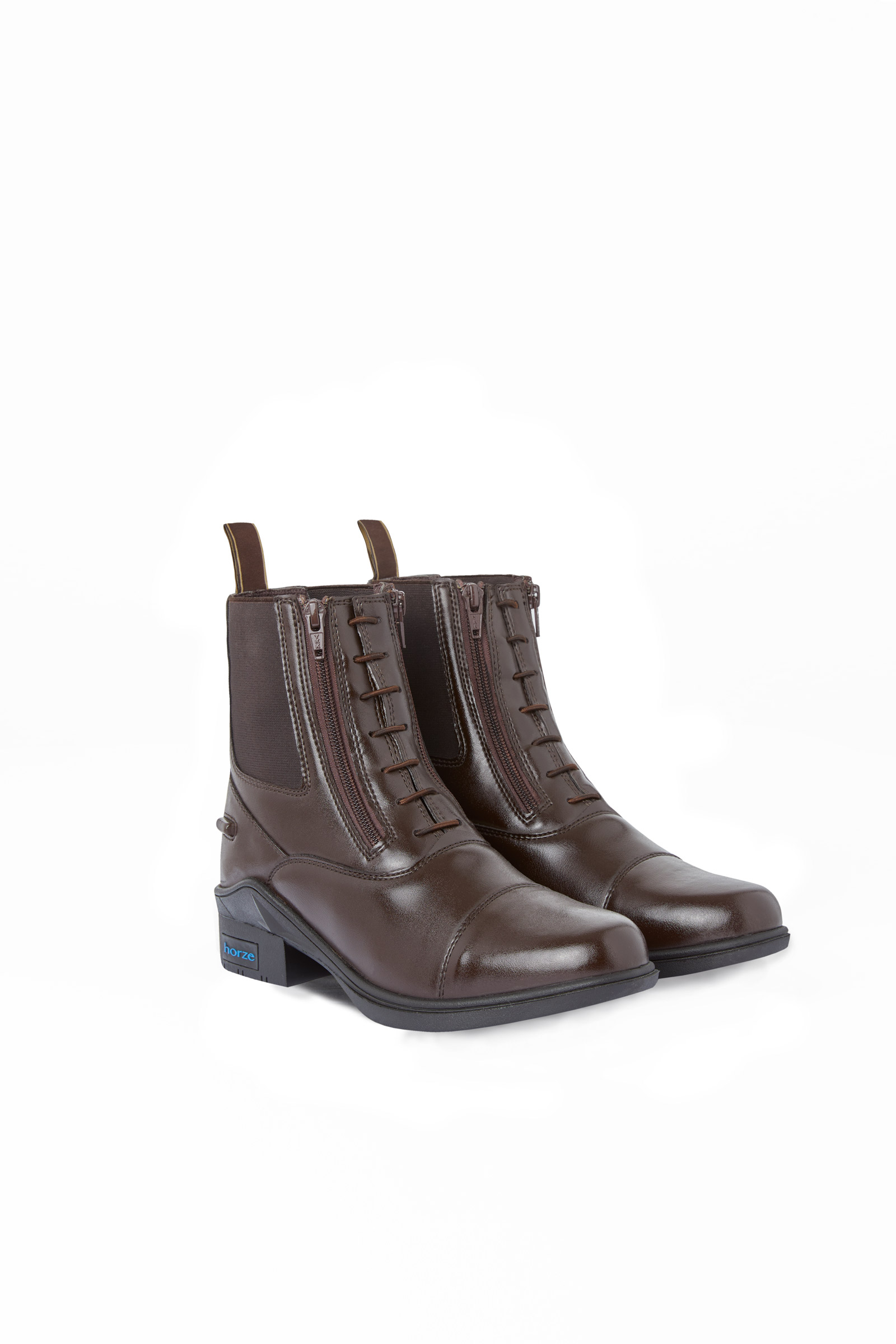 Demitasse Brown Horze Kingston Jodhpur boots f&ouml;r dam med dubbel dragkedja