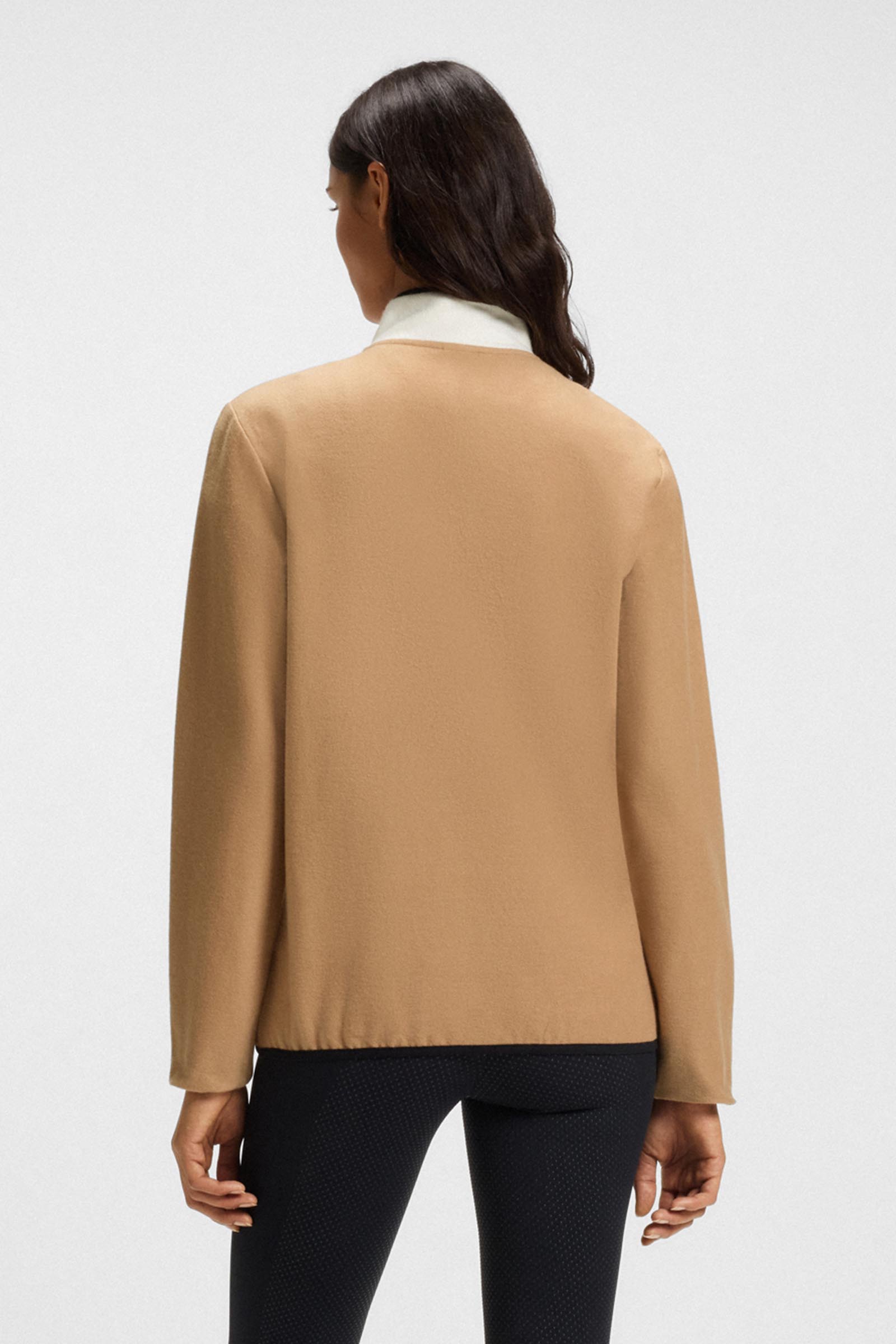 Boss Fedora dam Felpa halvdragkedja