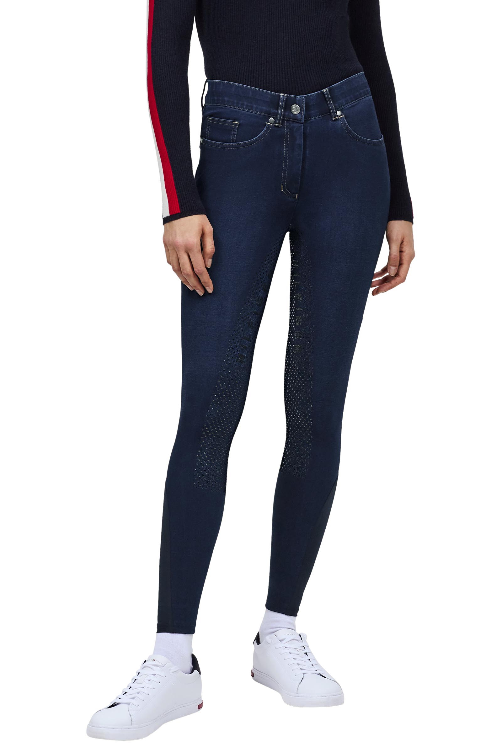 Tommy Hilfiger Equestrian Hope denimridbyxor f&ouml;r dam med helskoning