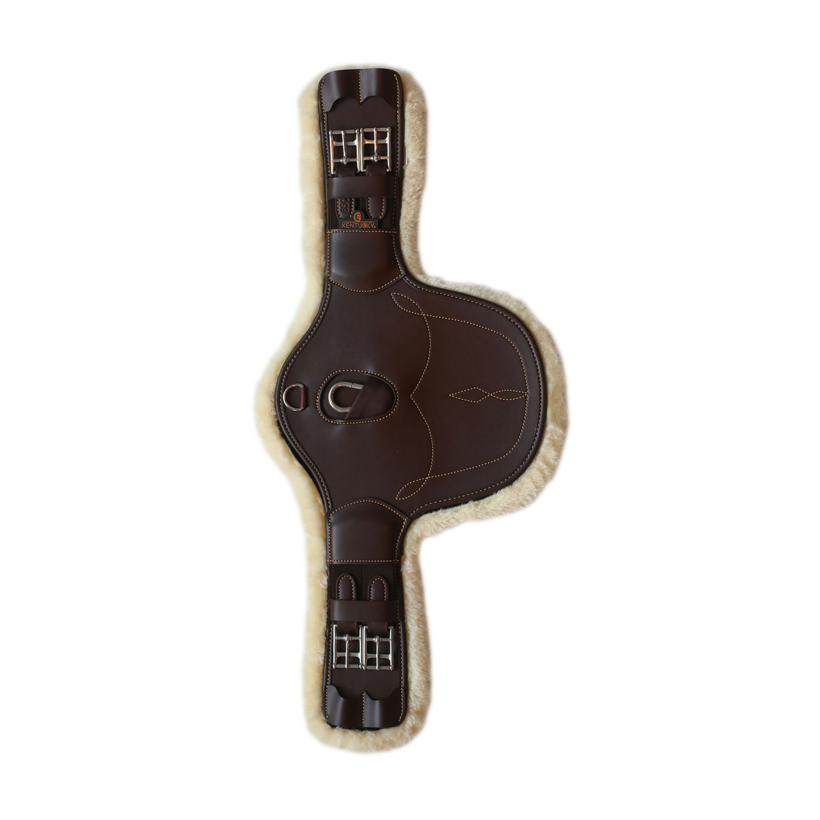 Kentucky Horsewear kort sadelgjord med fårskinn och magplatta