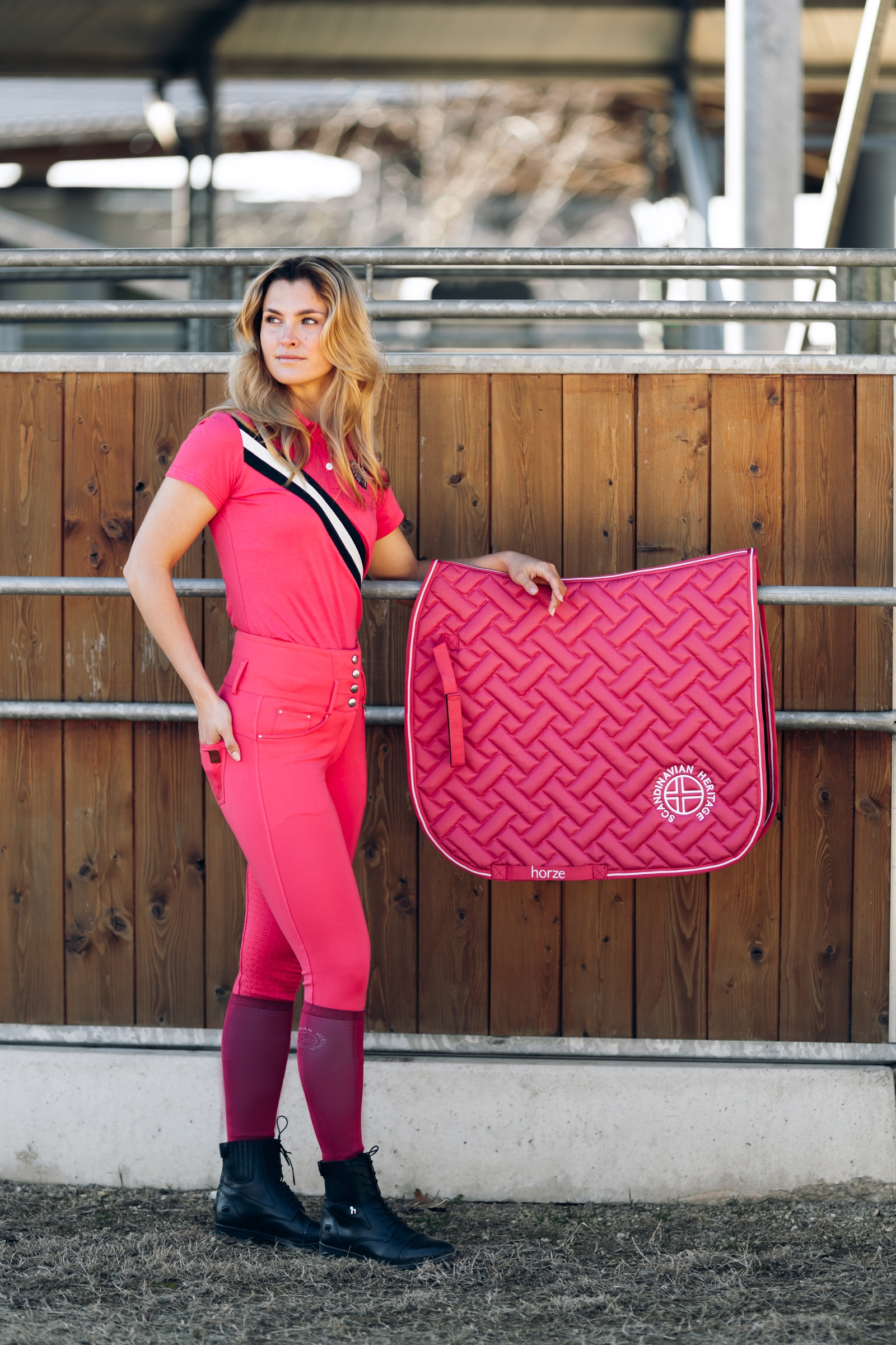 Horze m&ouml;nstrade kn&auml;strumpor med tunt skaft