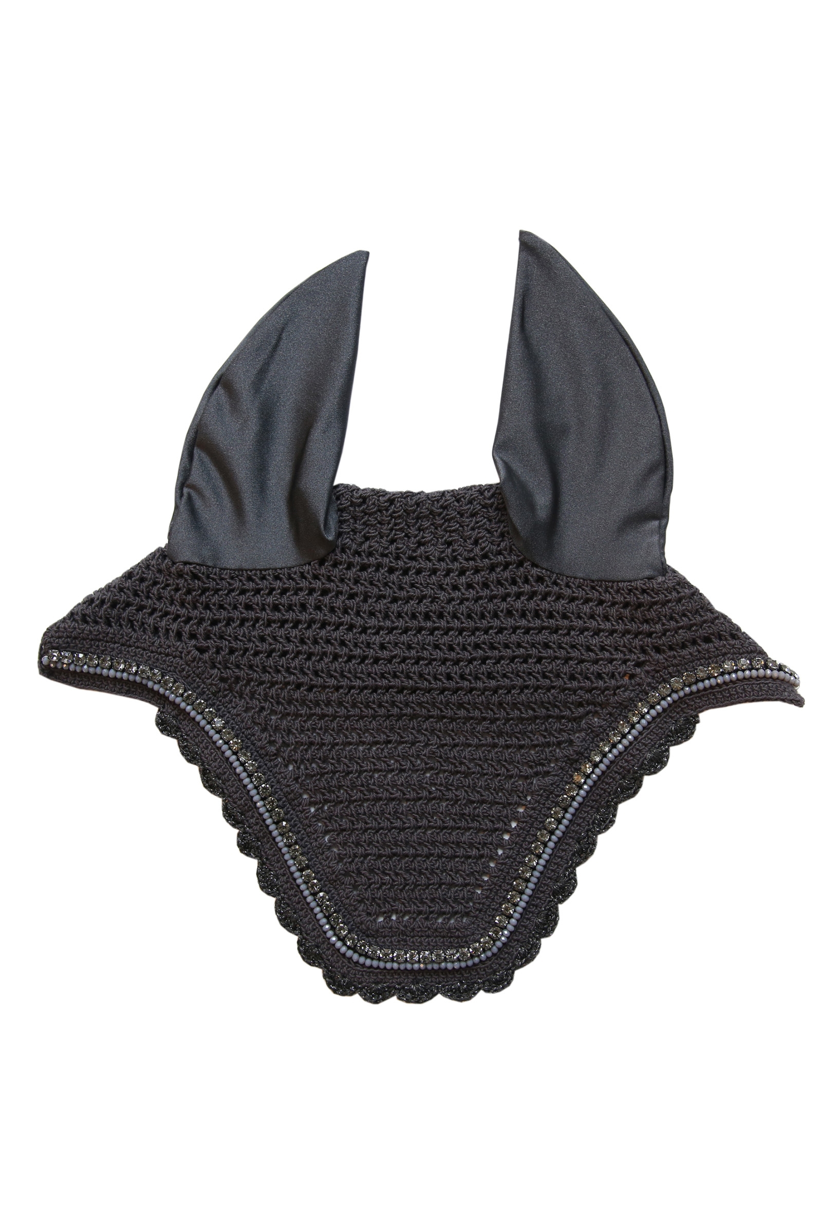 Grey Kentucky Horsewear Wellington ridhuva med kristall & pärla