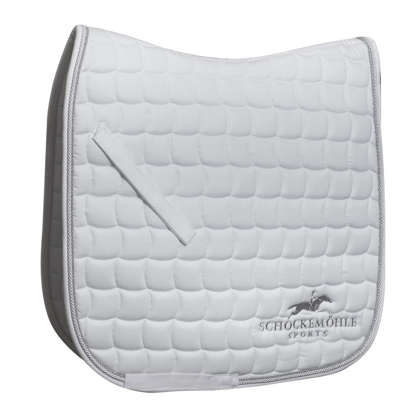 White/Silver Schockermöhle Sports Dynamite DL, dressyrschabrak med logo