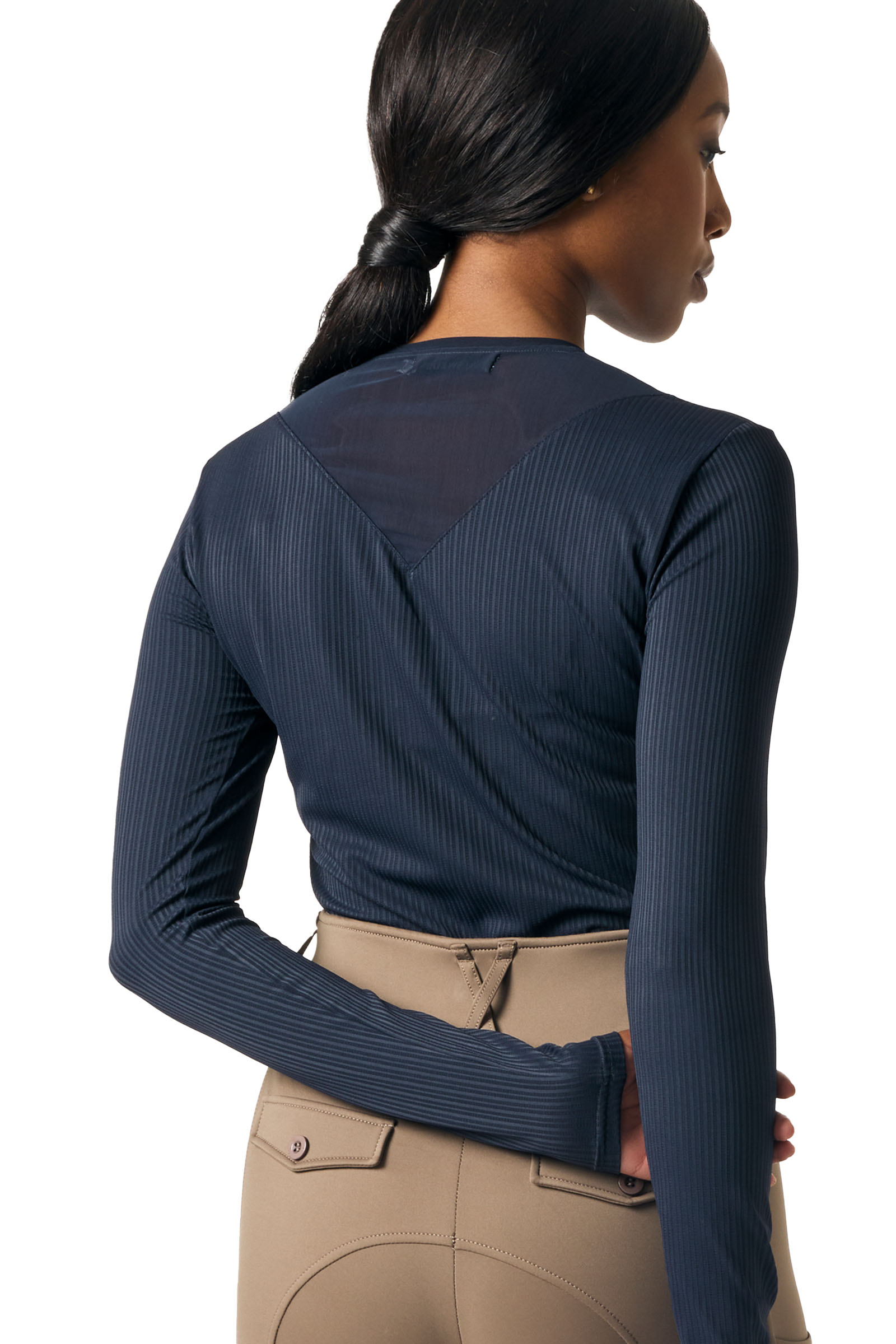 PS of Sweden Leandra L/S Randig Mesh Tr&ouml;ja