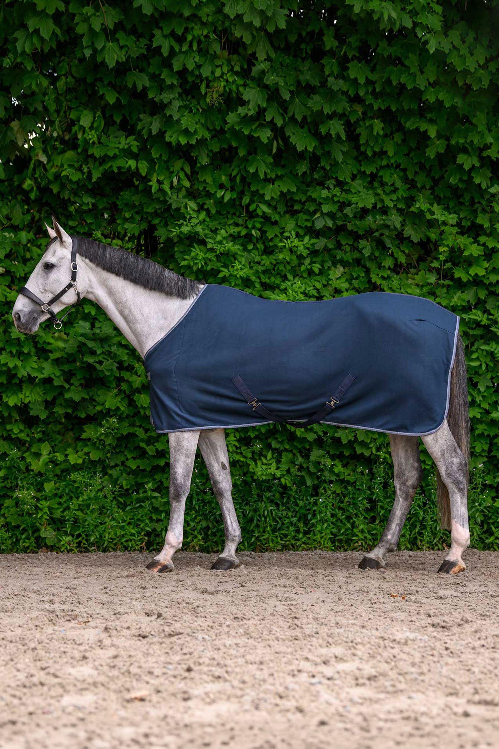 Night Blue Waldhausen ECONOMIC fleecet&auml;cke med kryssgjordar