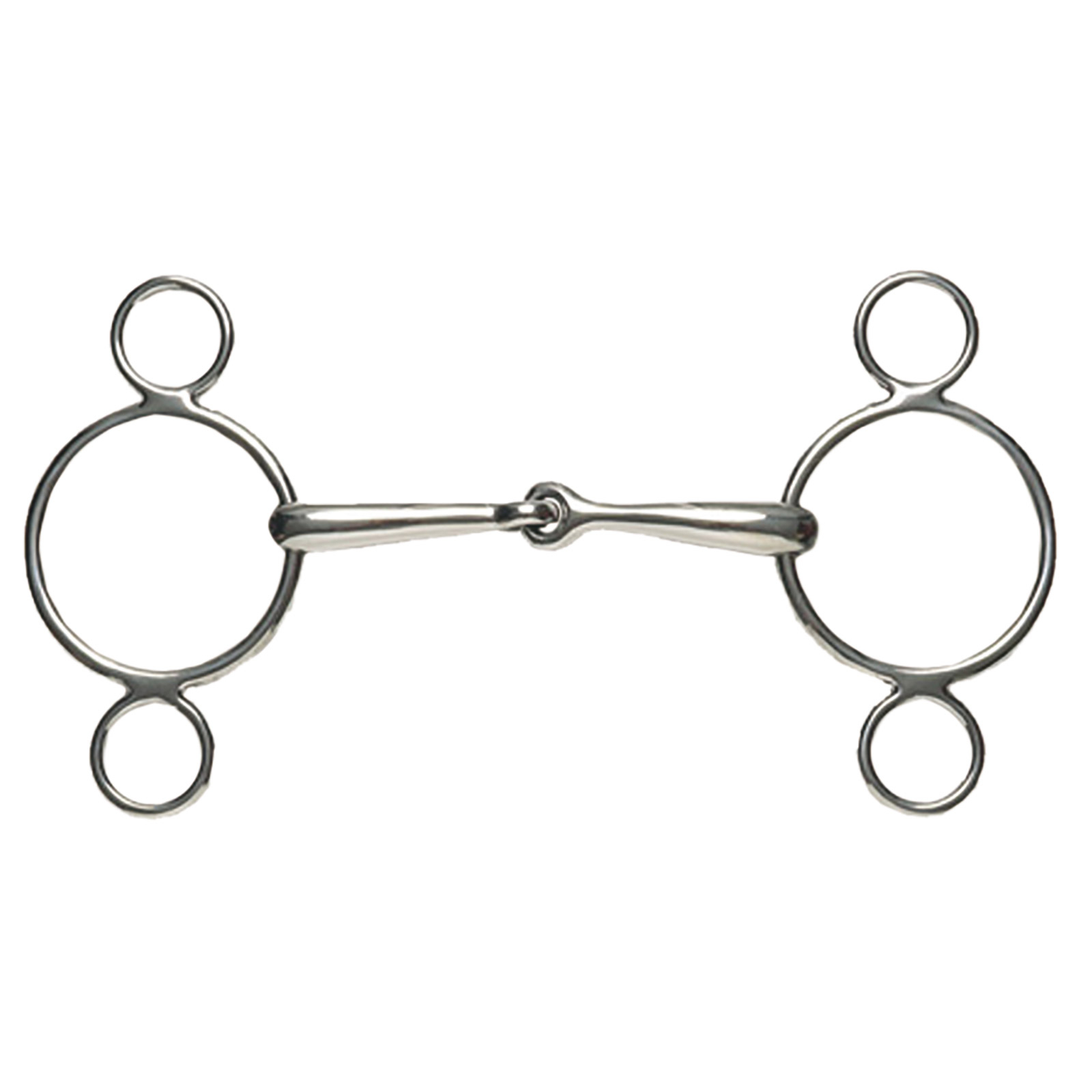 Korsteel Stainless Steel Dutch 2-delat gag-bett med 2 ringar