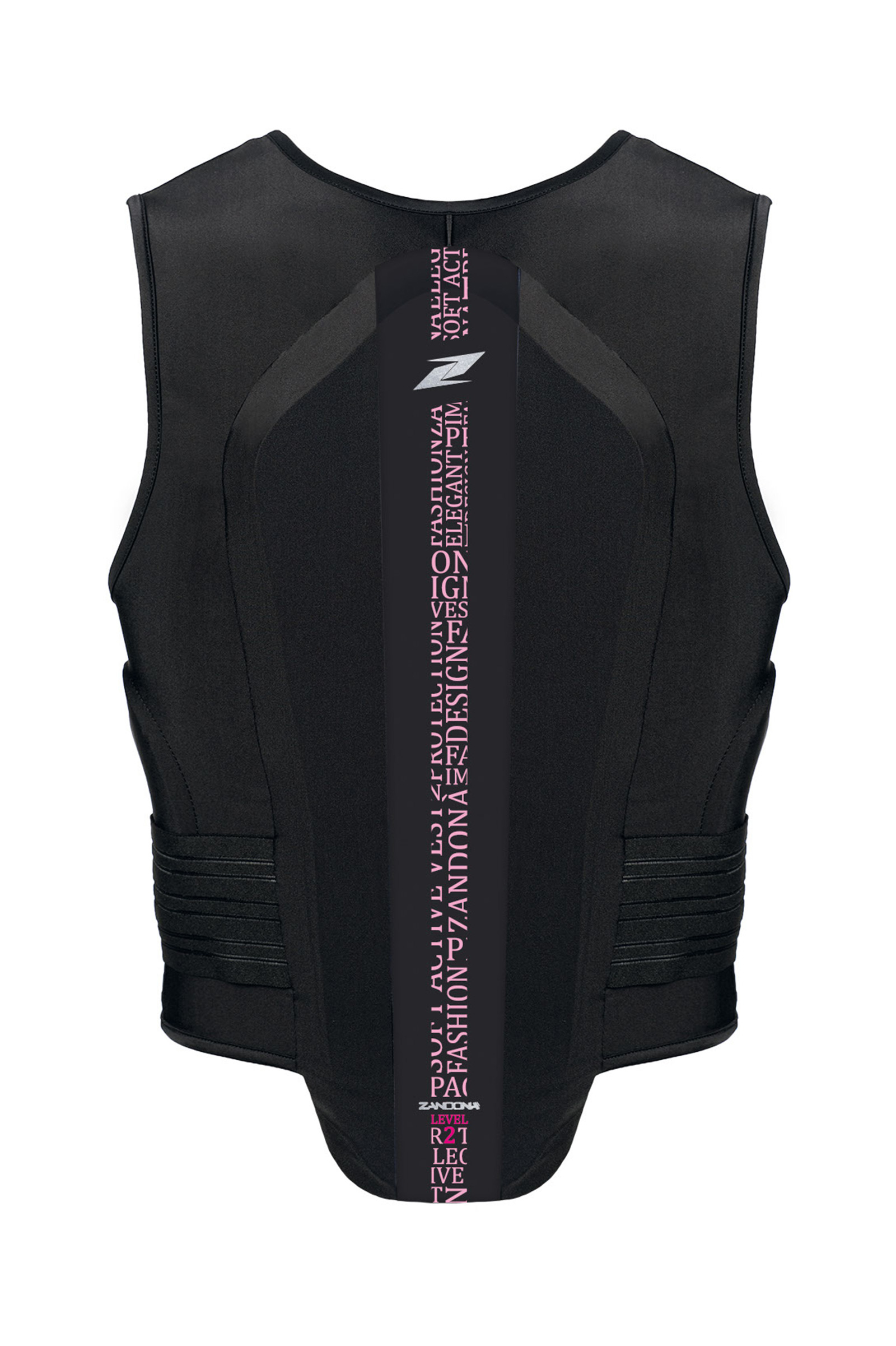 Black/Light Pink Stretch Zandona Soft Vest Pro Kid's ryggskydd för barn