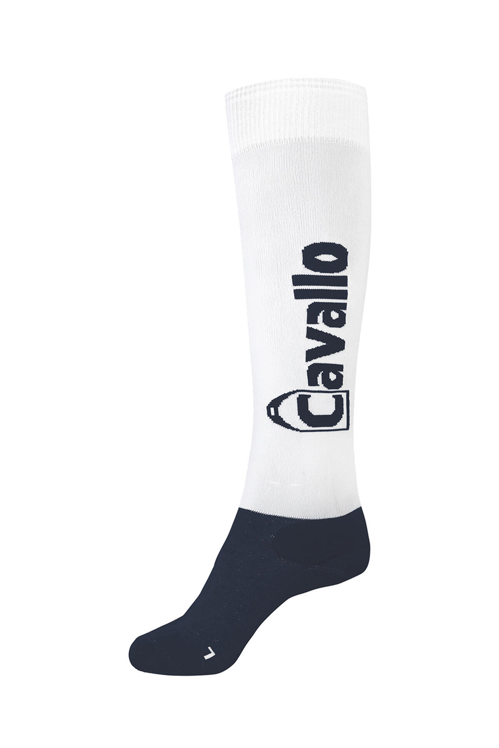 White/Dark Blue Cavallo CAVALSIMO Riding Socks