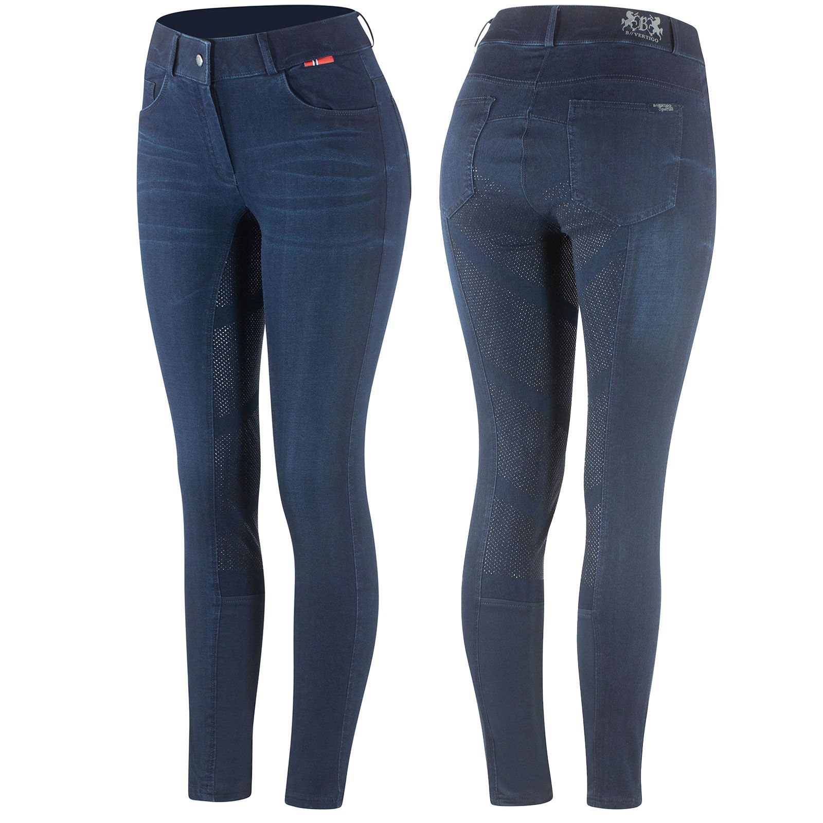 B Vertigo Elle denim ridbyxa silikonhelskodd f&ouml;r dam