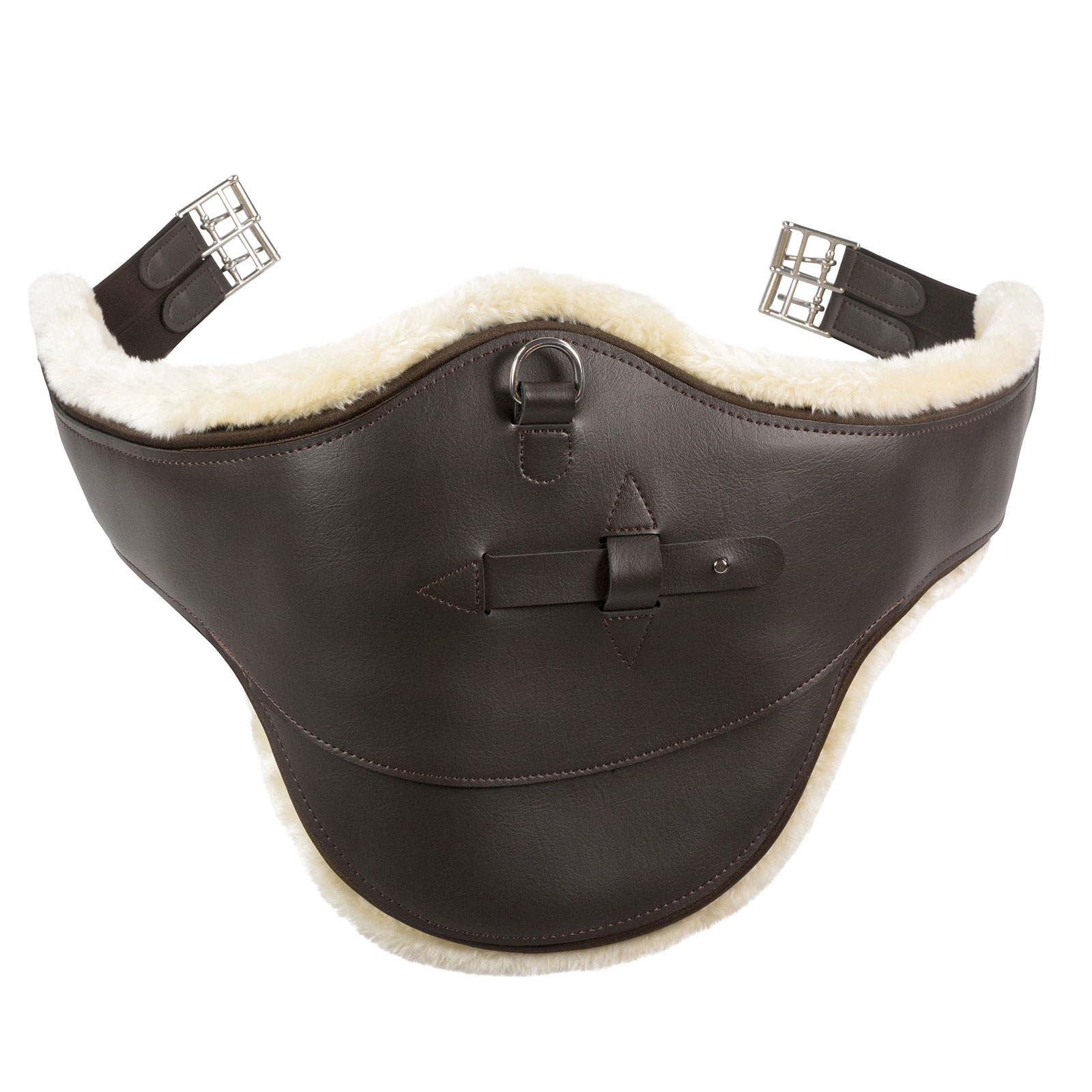 Dark Brown Horze Atlanta sadelgjord med magplatta och pil&eacute;foder