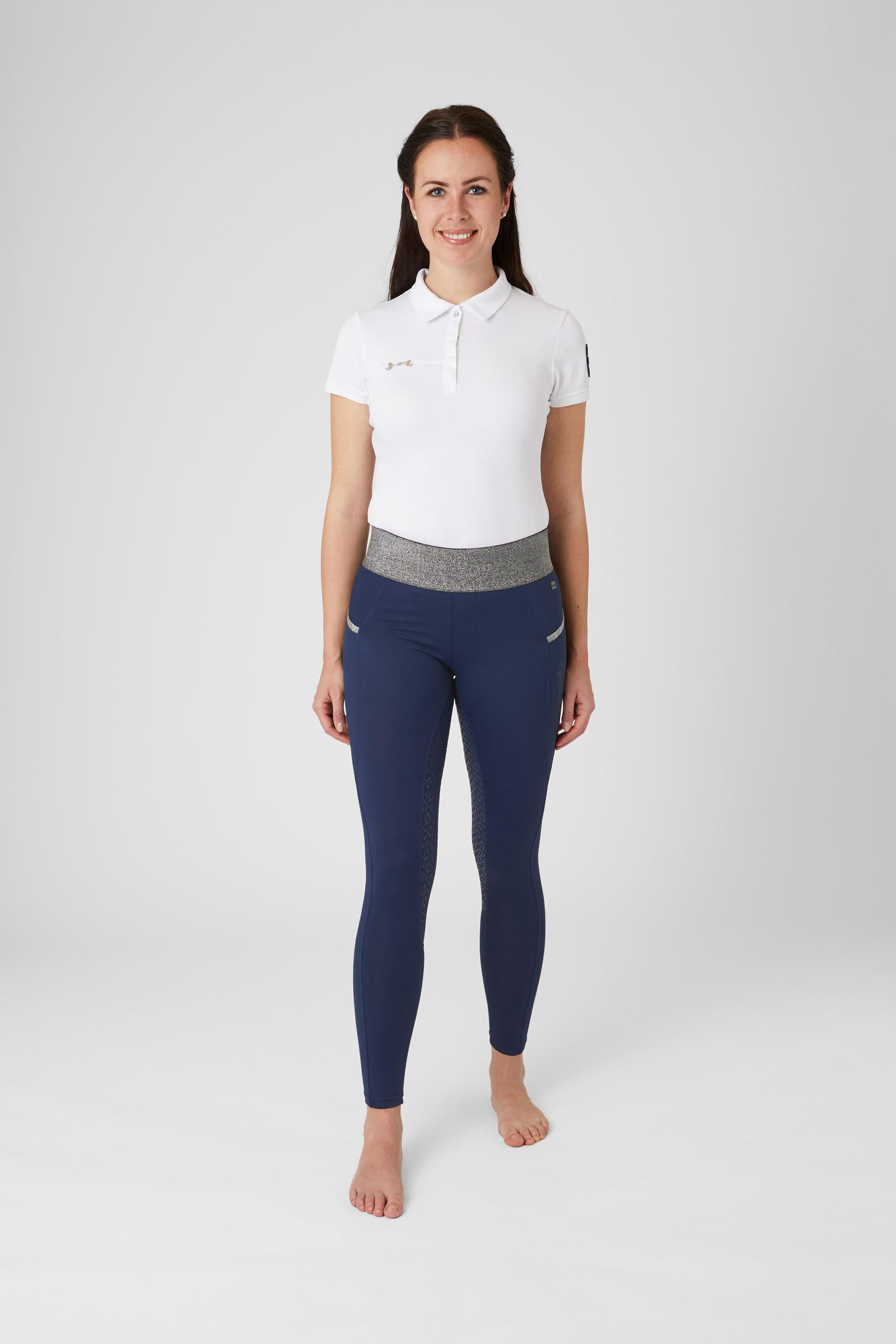 Helskodda damridtights med glittrig midja